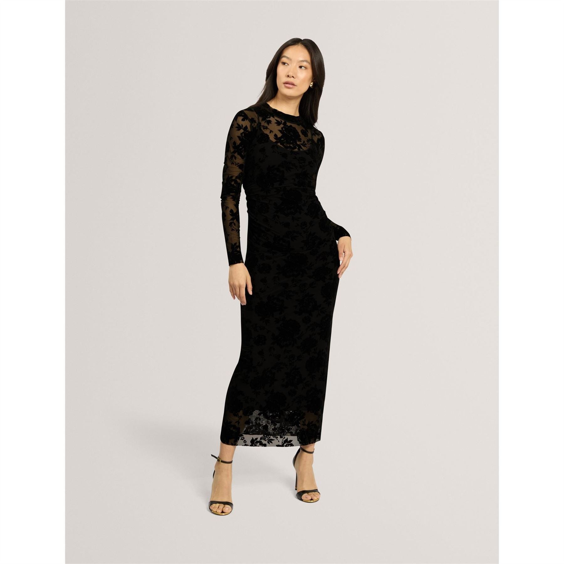 Ted Baker Mesh Midi Dress Ld64