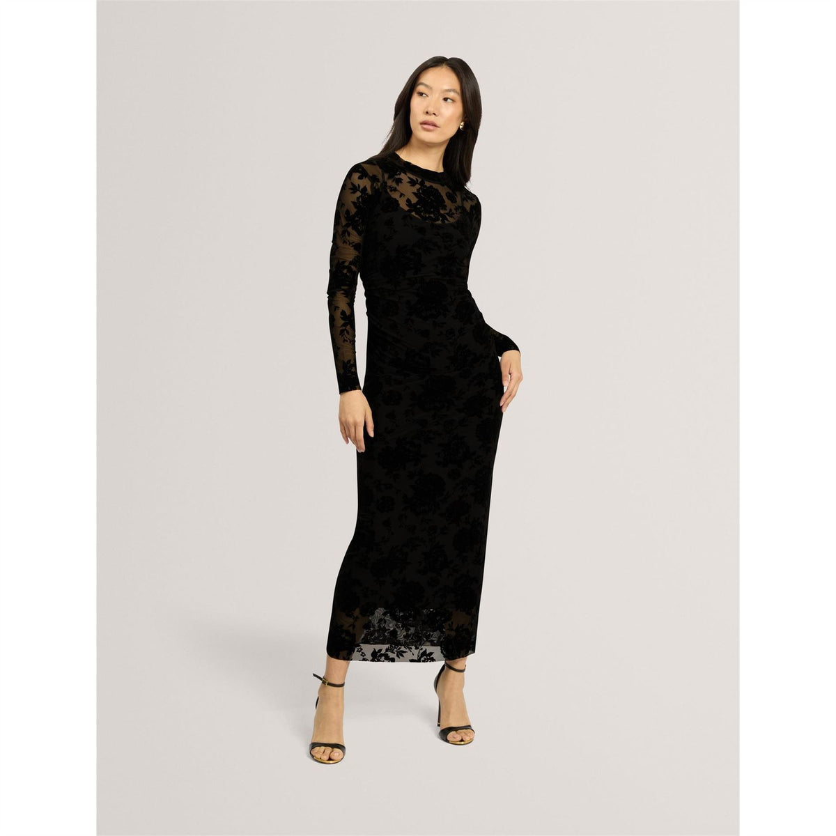 Ted Baker Mesh Midi Dress Ld64