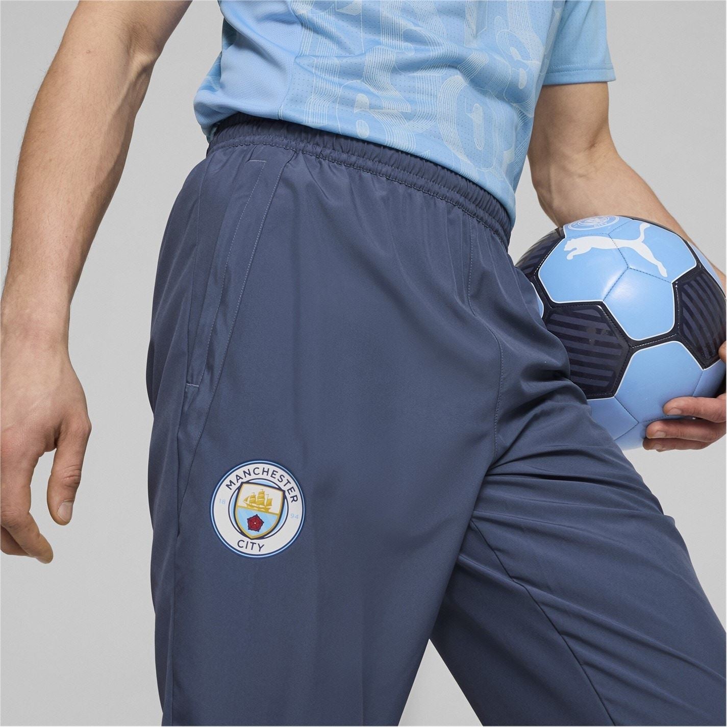 Puma Manchester City Fc Pre Match Tracksuit Bottoms 2024 2025 Adults