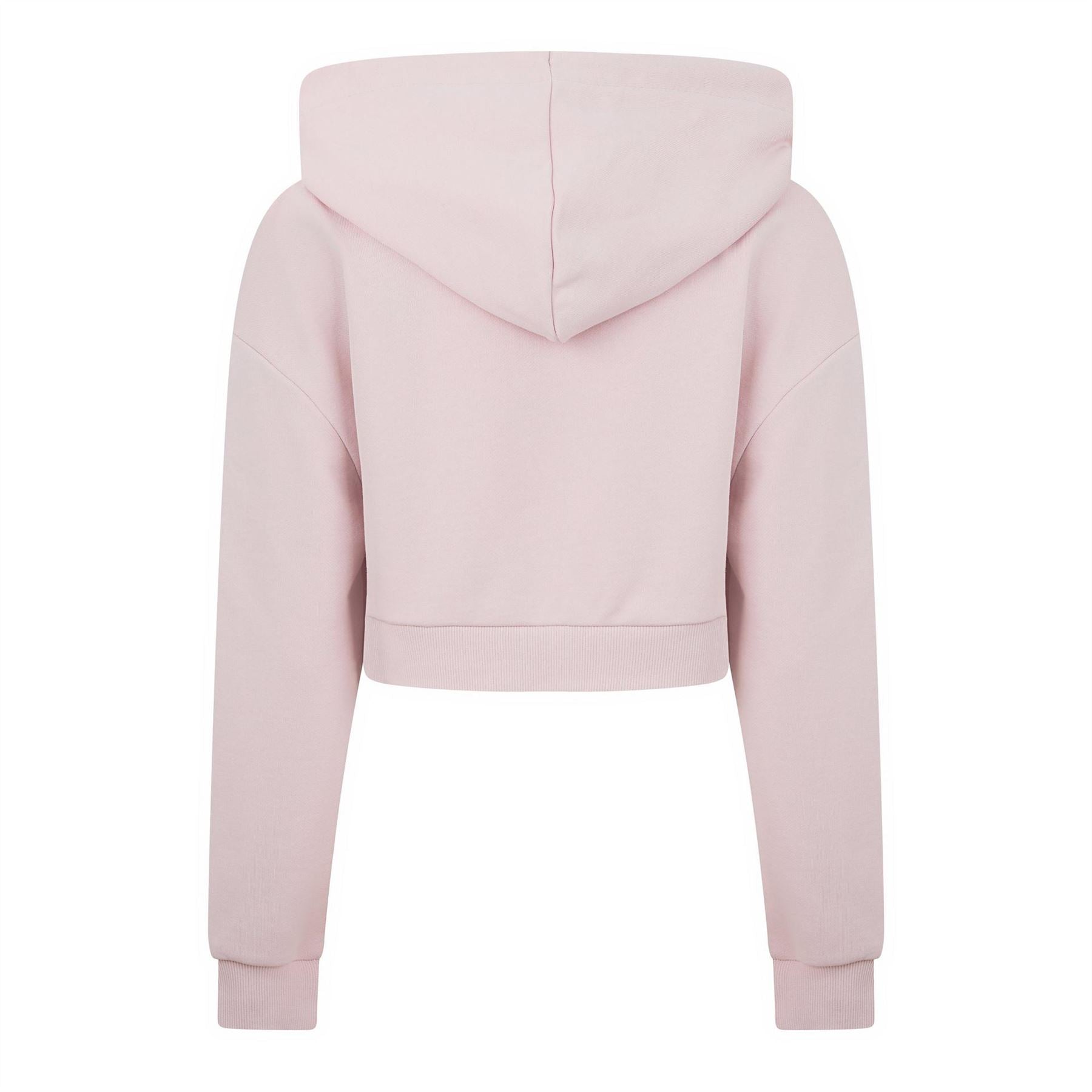 Armani Exchange Cropped Relaxed Fit Fleece Sweatshirt