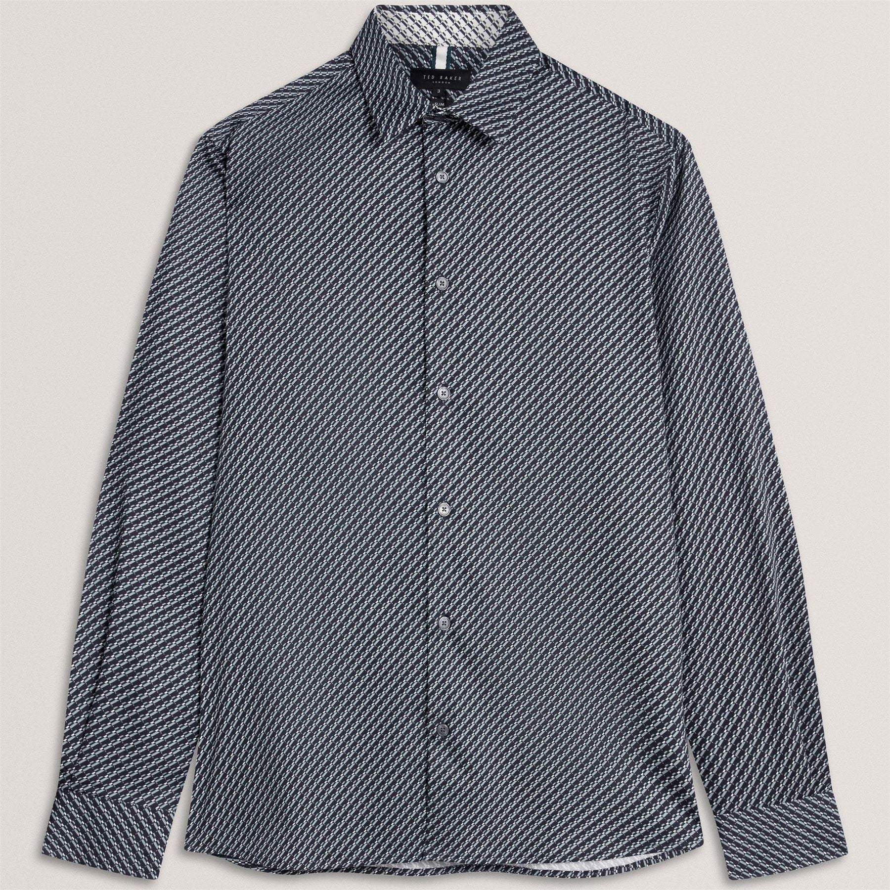Ted Baker Ls Slim Geo Long Sleeve Patterned Shirt