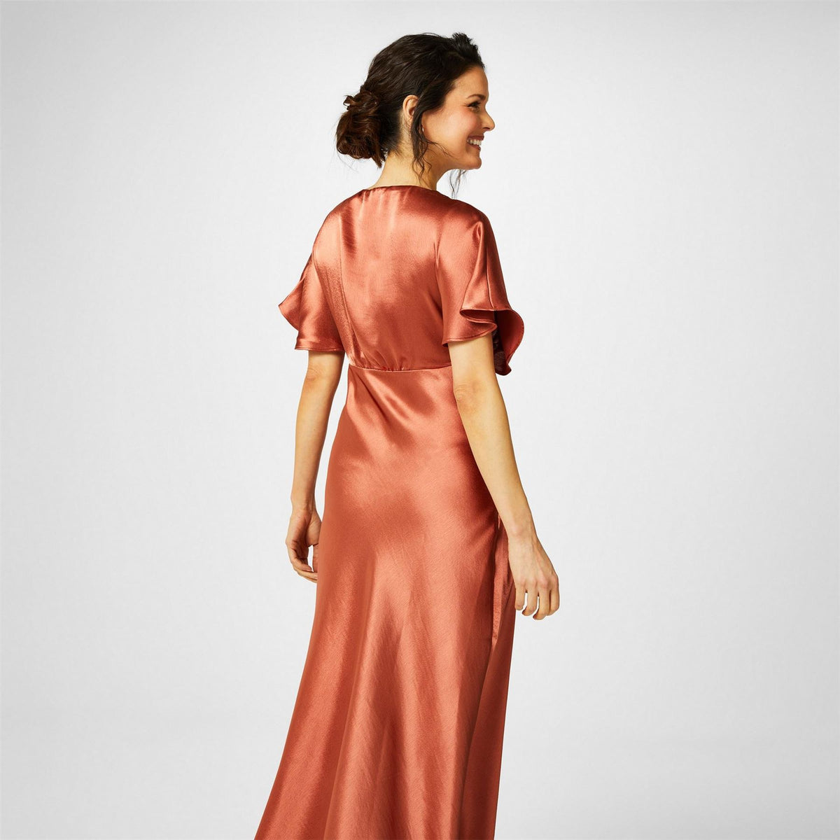 Biba Bridesmaid Satin Maxi Dress