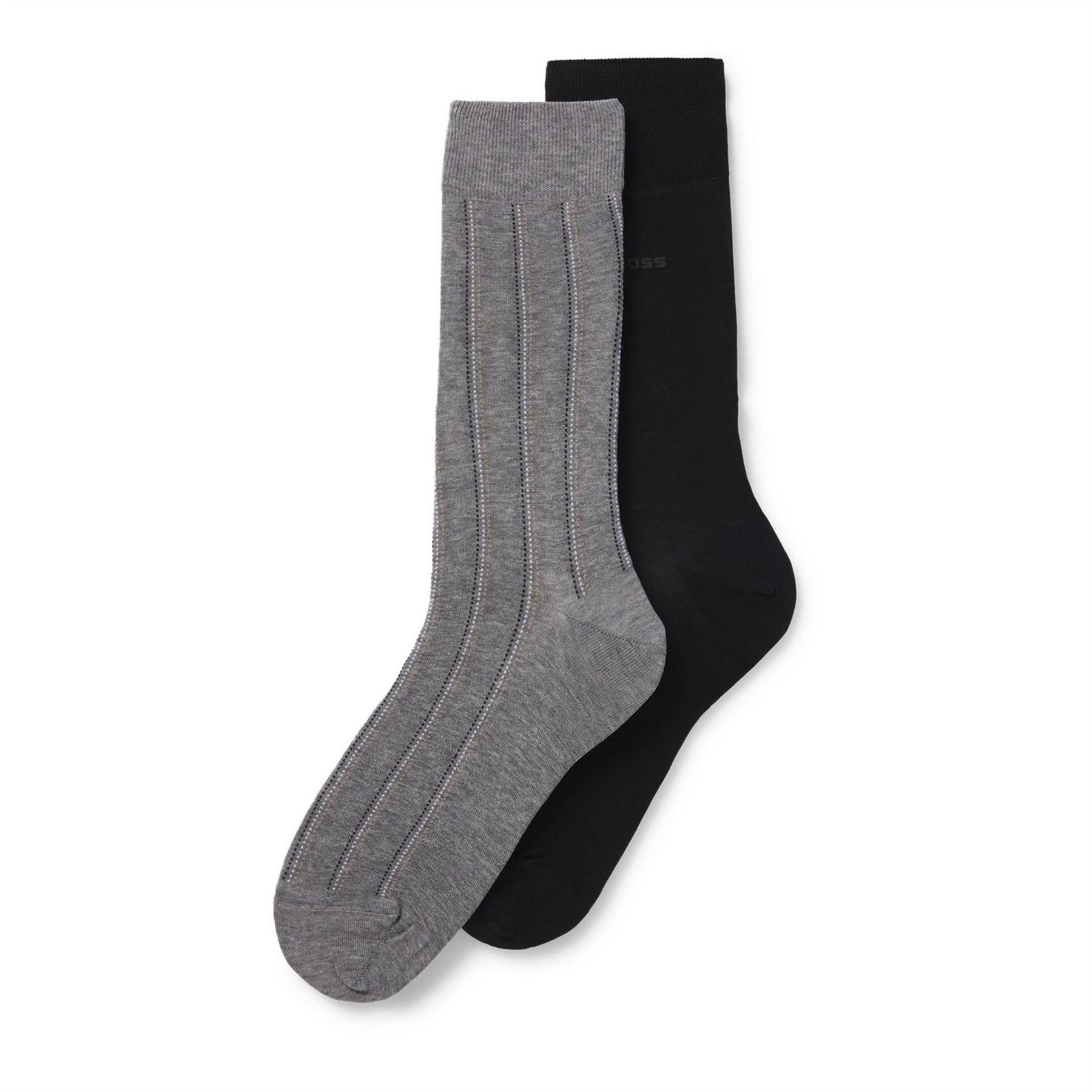 Boss 2 Pack Pinstripe Crew Socks