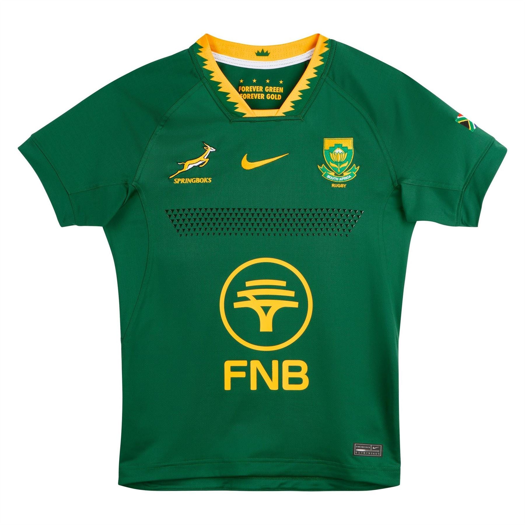 Nike Springboks Rugby V-Neck Short Sleeve Jersey