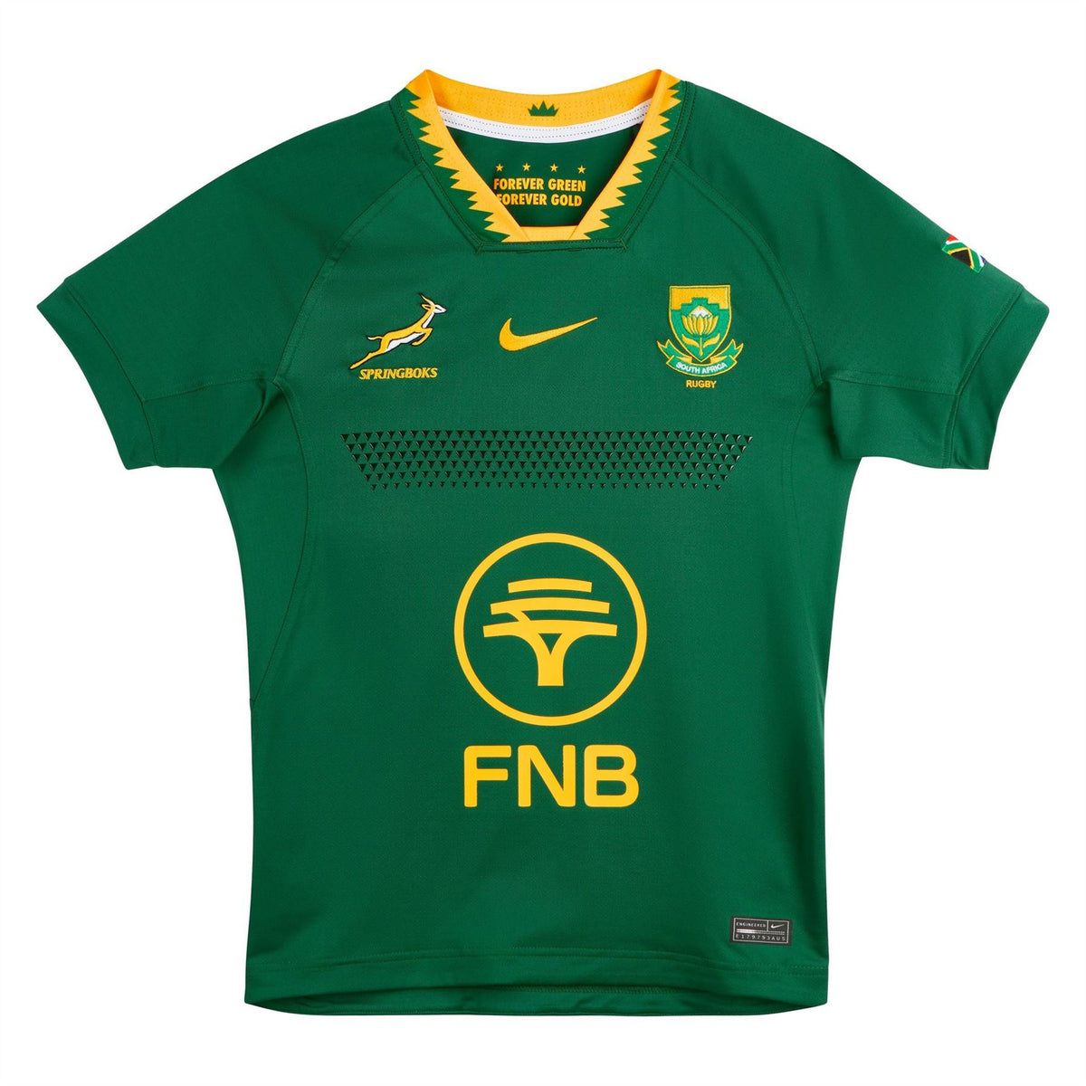 Nike Springboks Rugby V-Neck Short Sleeve Jersey
