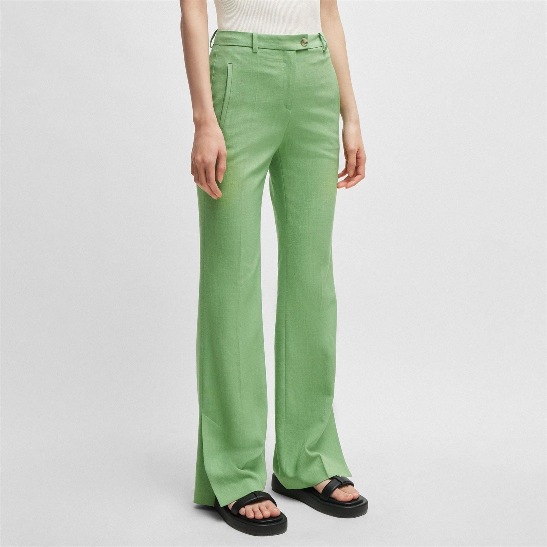 Boss Slim Fit Flared Trousers