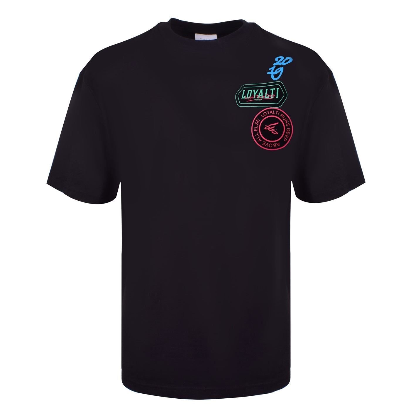 Loyalti Neon Badge Crew Neck Regular Fit T-Shirt