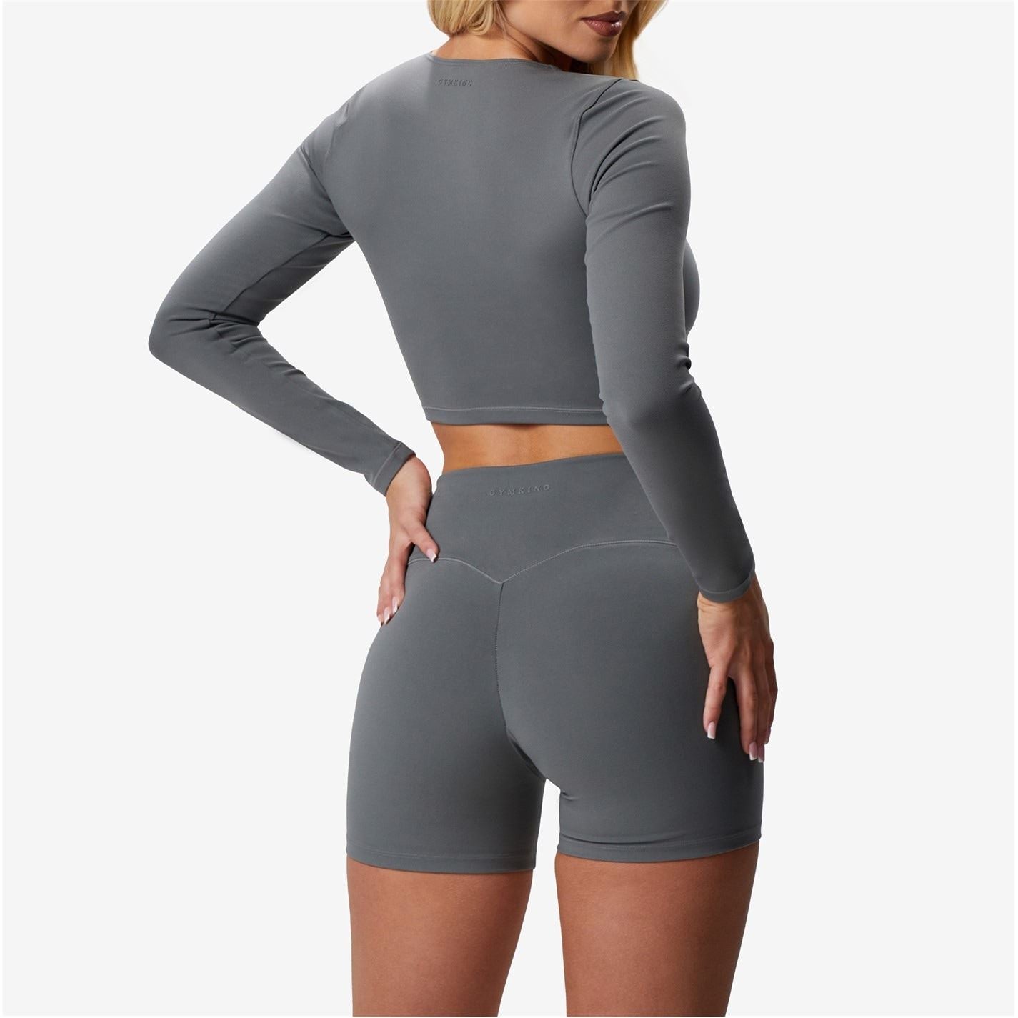 Gym King Luxe Cropped Scoop Neck Slim Fit T-Shirt