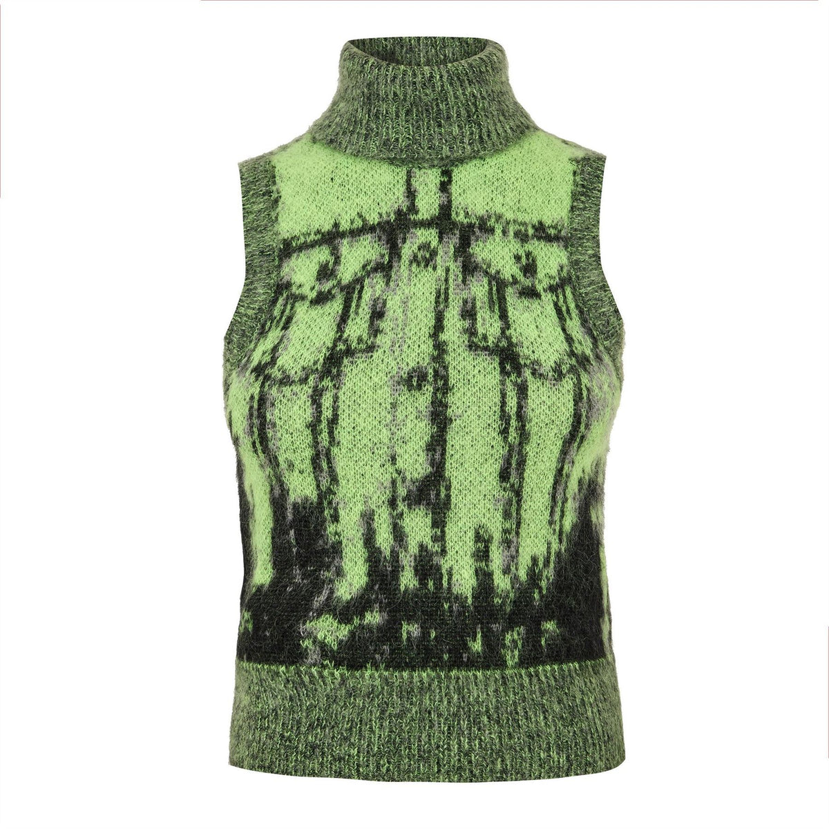 Diesel Sifnos Turtle Neck High Collar Sleeveless Vest