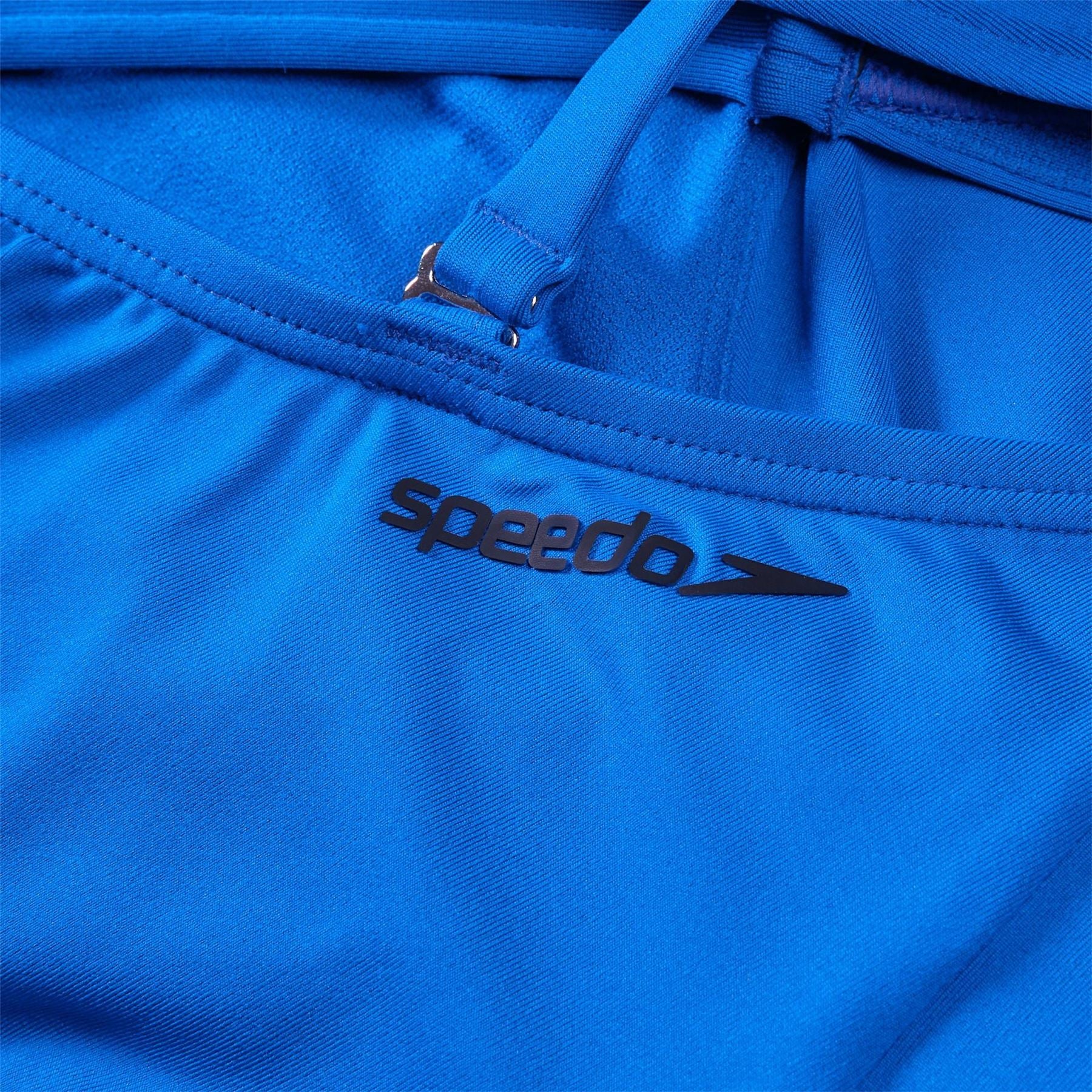 Speedo Solid Patterned One Piece Swimsuit with Spaghetti Strap