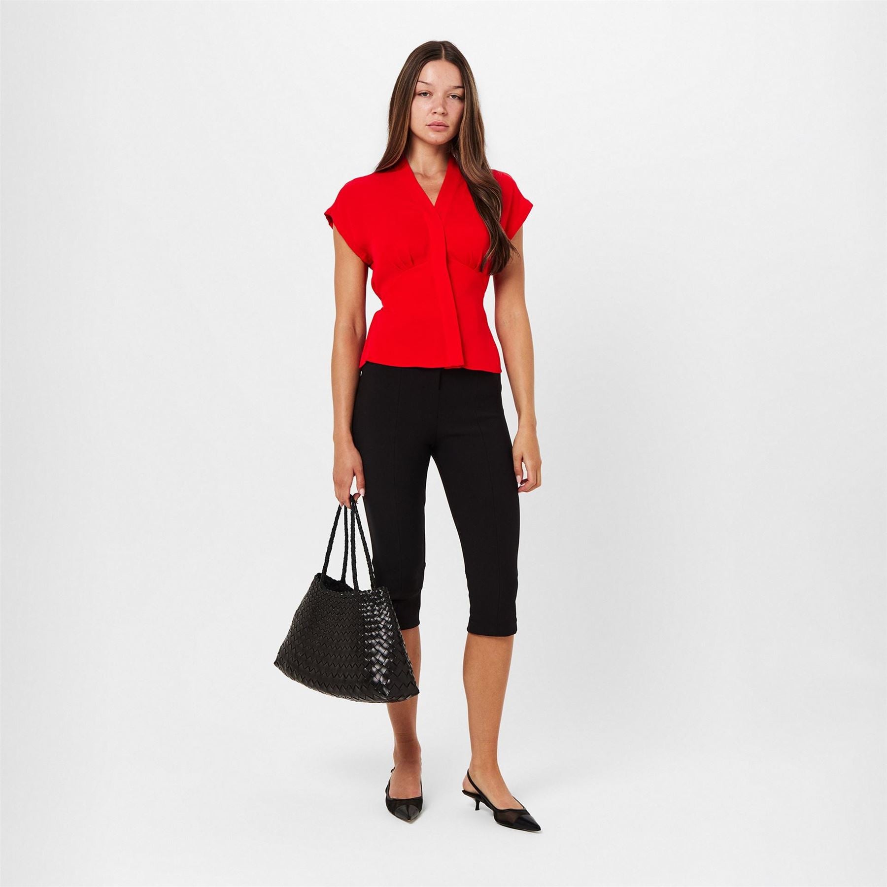 French Connection Short Sleeve Regular Fit Blouse