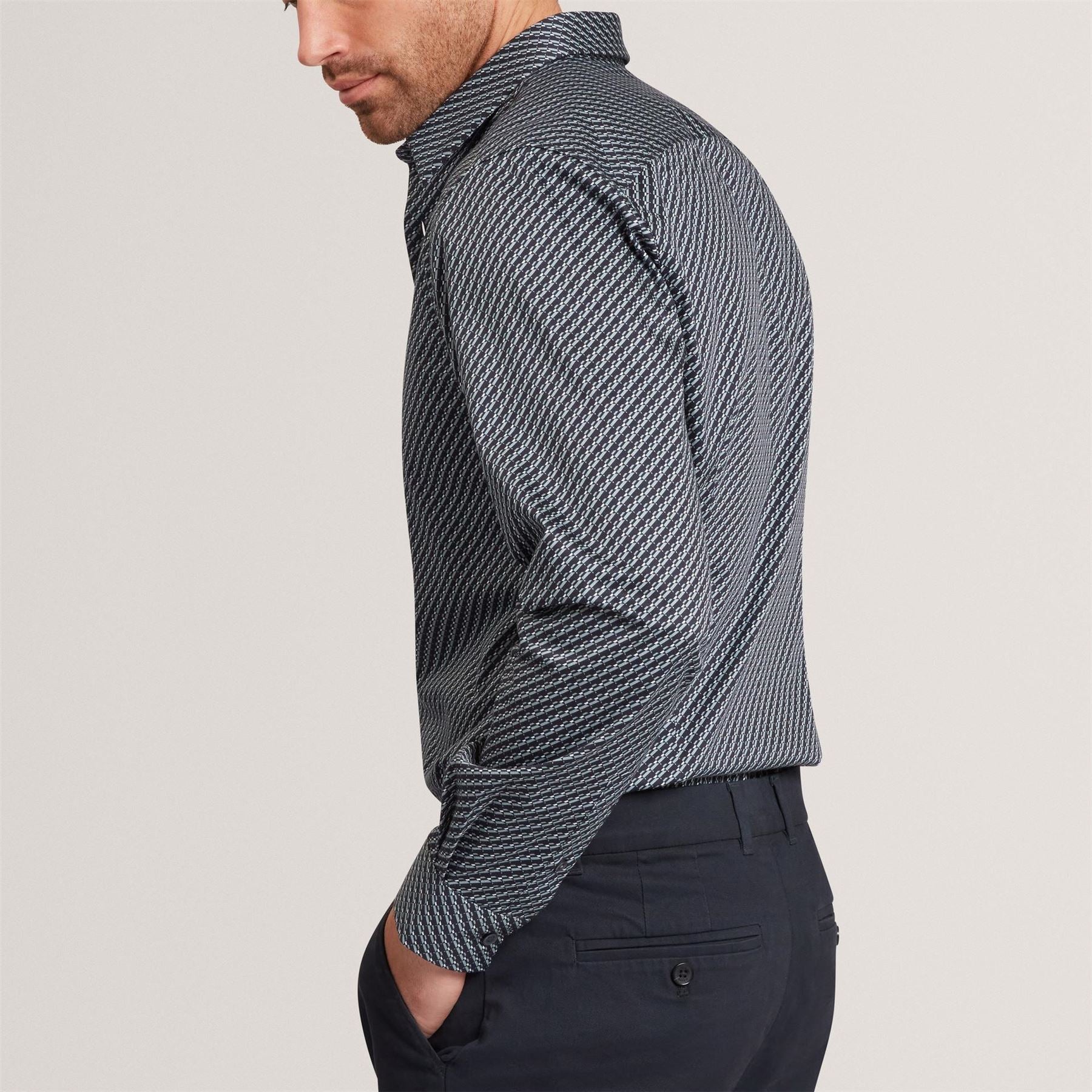 Ted Baker Ls Slim Geo Long Sleeve Patterned Shirt