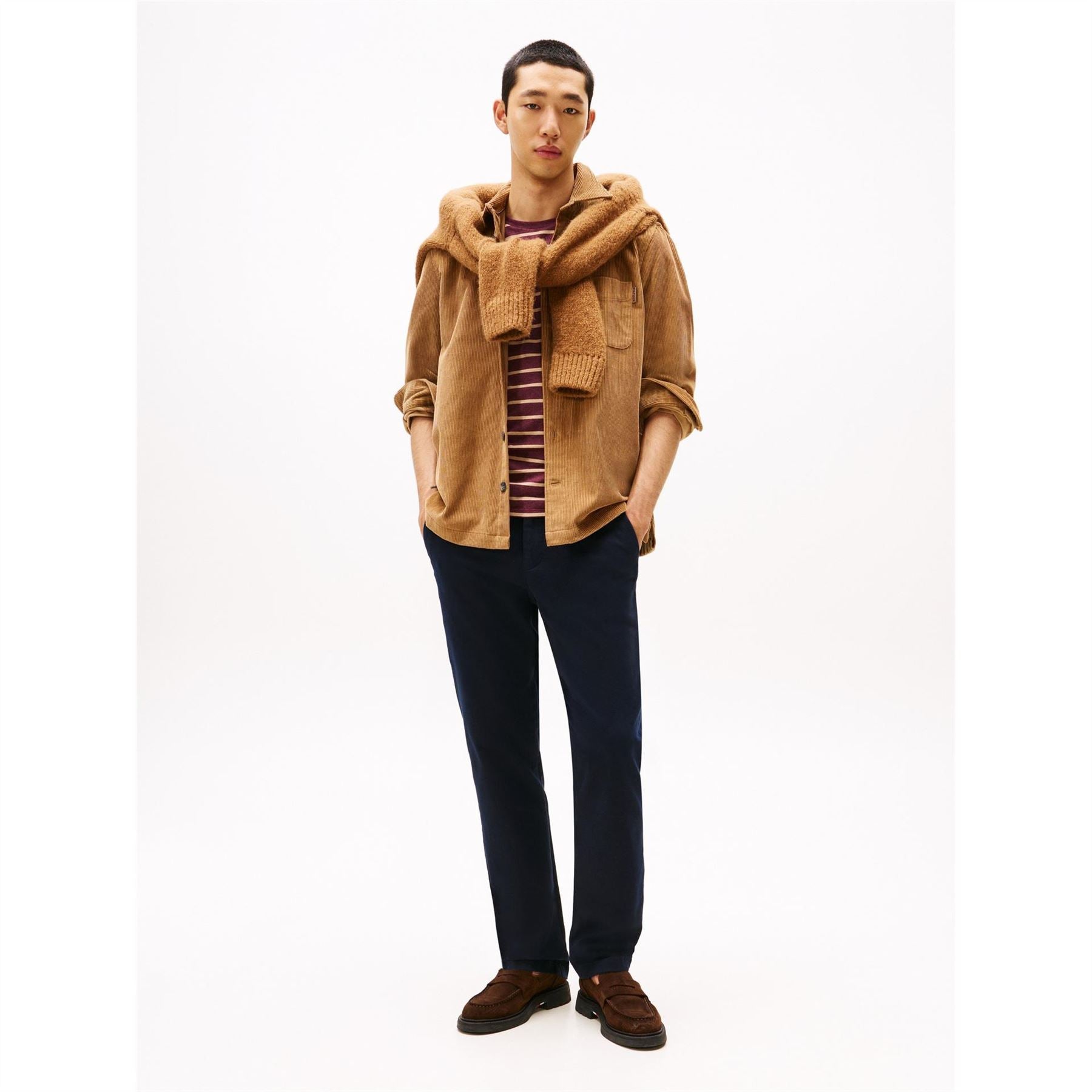 Tommy Hilfiger Solid Patterned Chest Pocket Overshirt