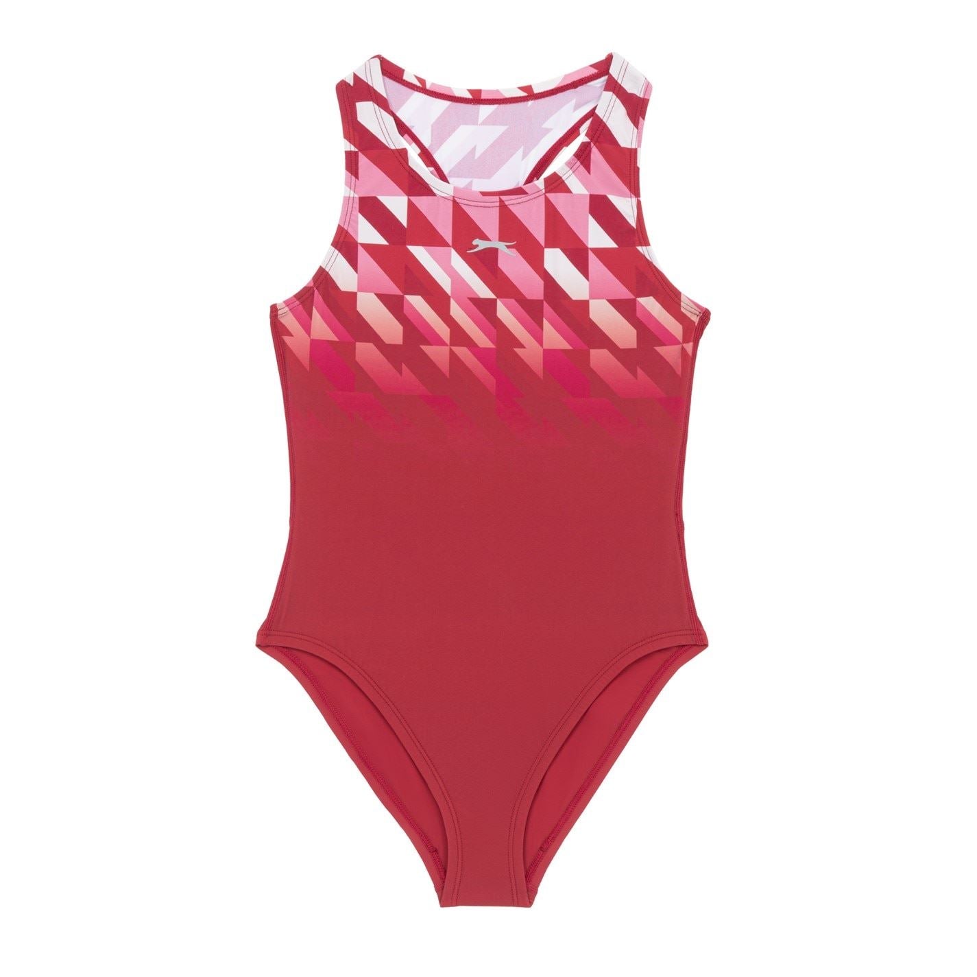 Slazenger Challenge Tech Geometric Patterned One-Piece Swimsuit