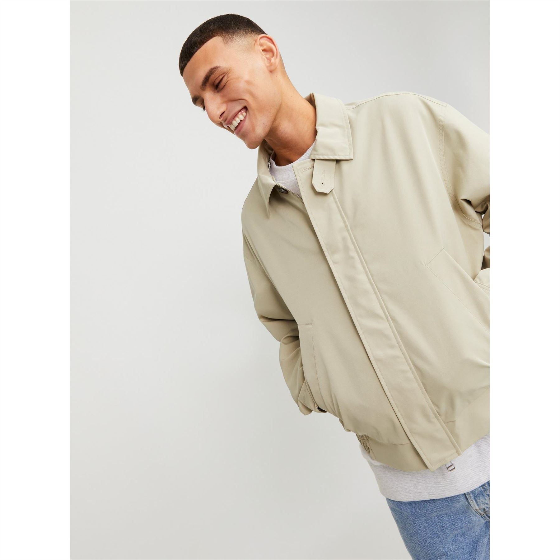 Jack and Jones Short Relaxed Fit Harrington Jacket