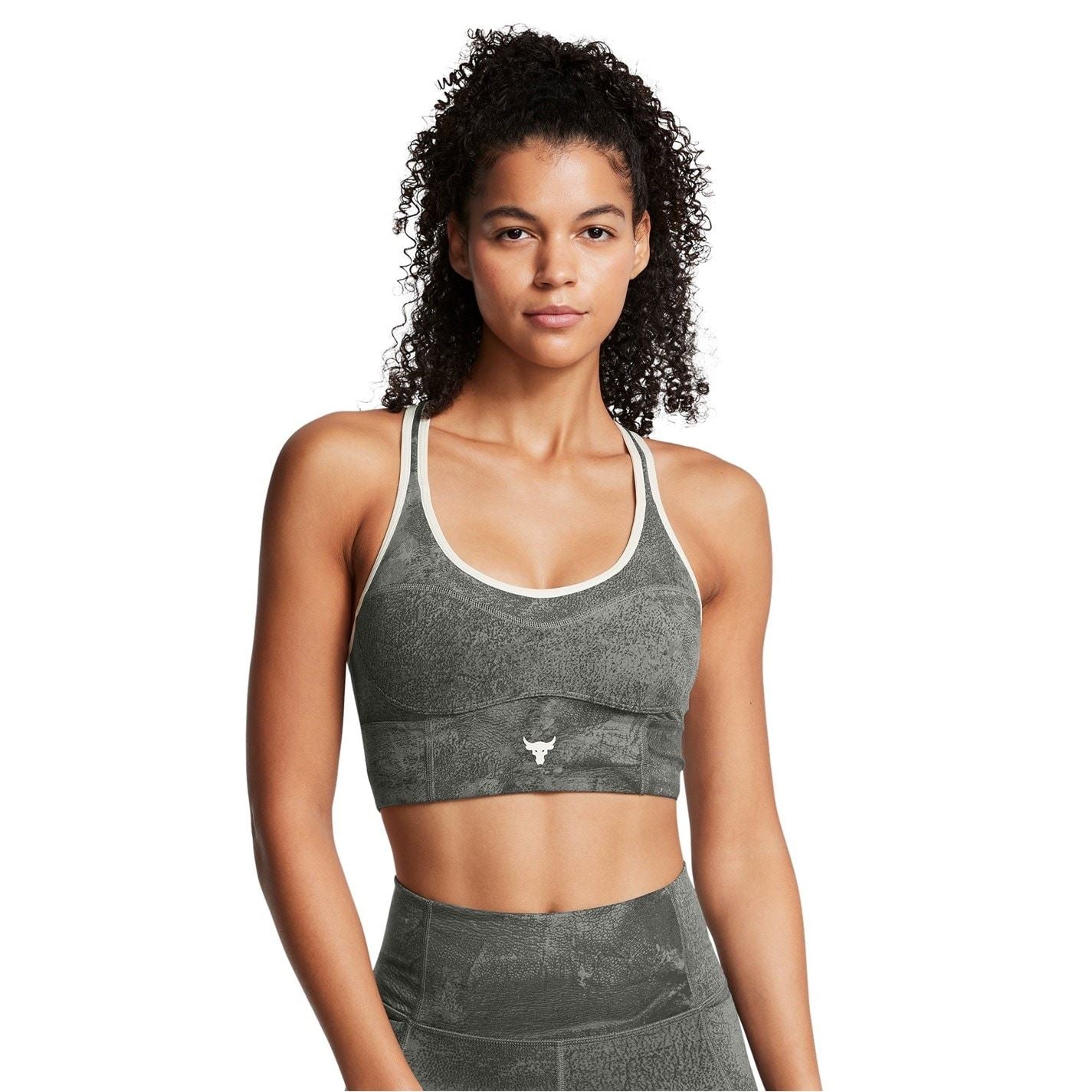 Under Armour Womens Armour Pjt Rck Lg Ll Infty Pt Bra Medium Impact Sports