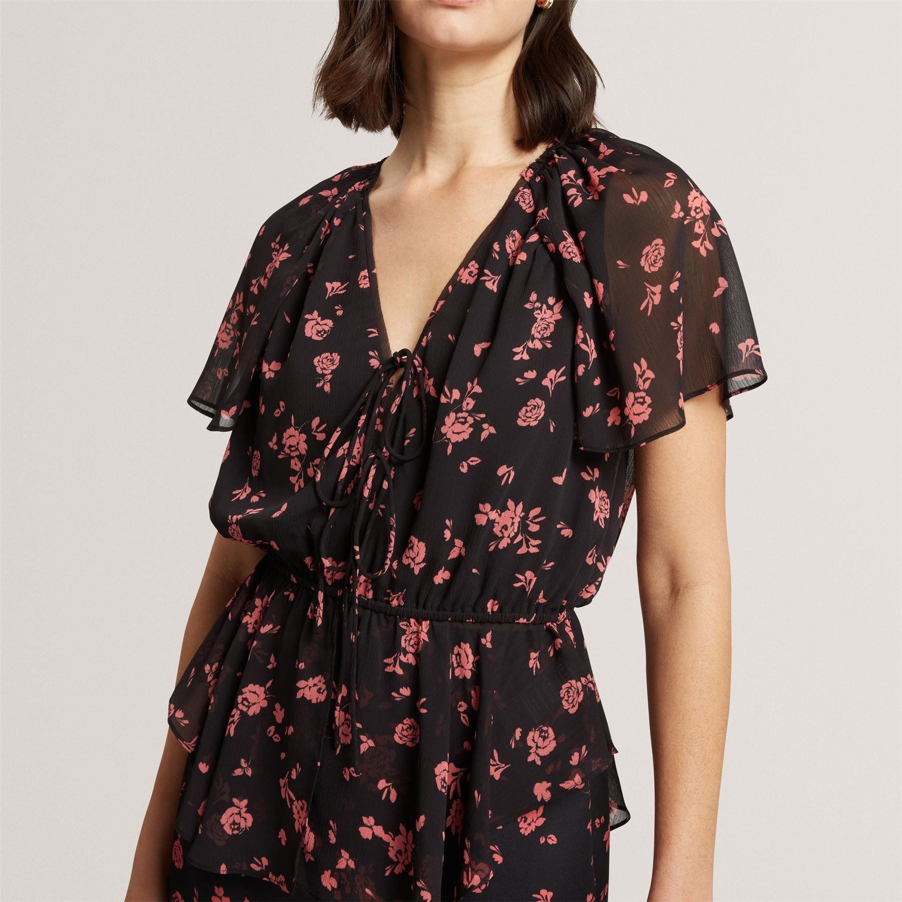 Ted Baker Baker Soft Woven Peplum Top