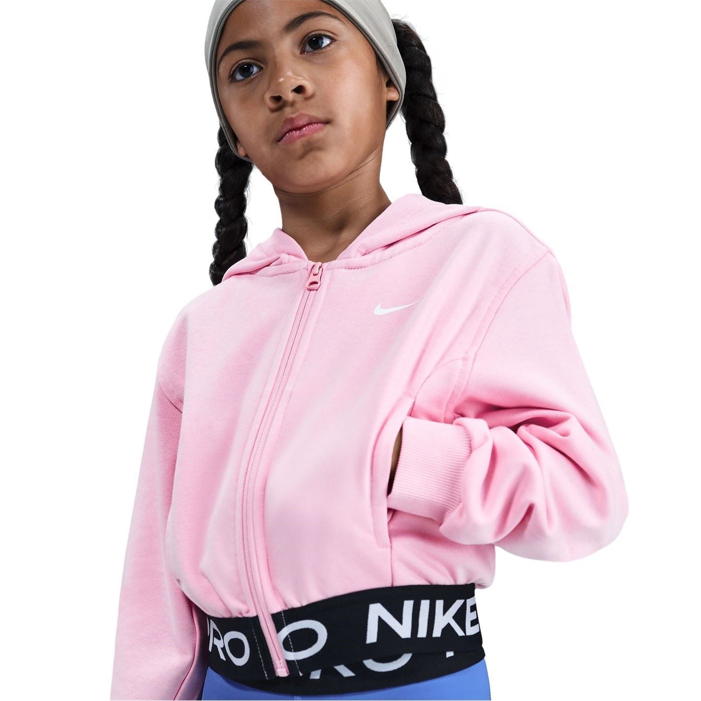 Nike Pro Dri Fit Full Zip Hoodie Juniors