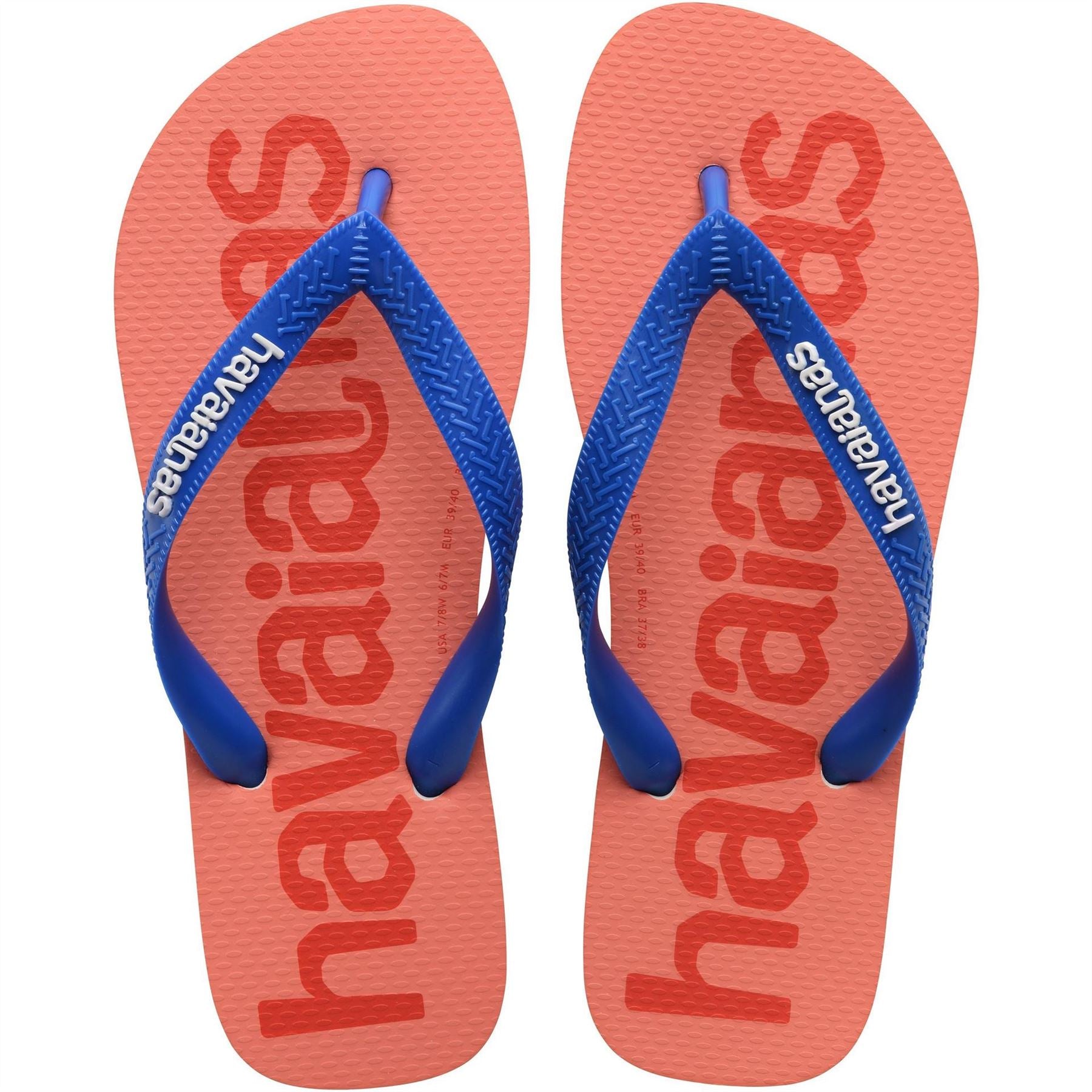 Havaianas Womens Hav. Top Logomania 2 Navy Blue 39 4 Flip Flops