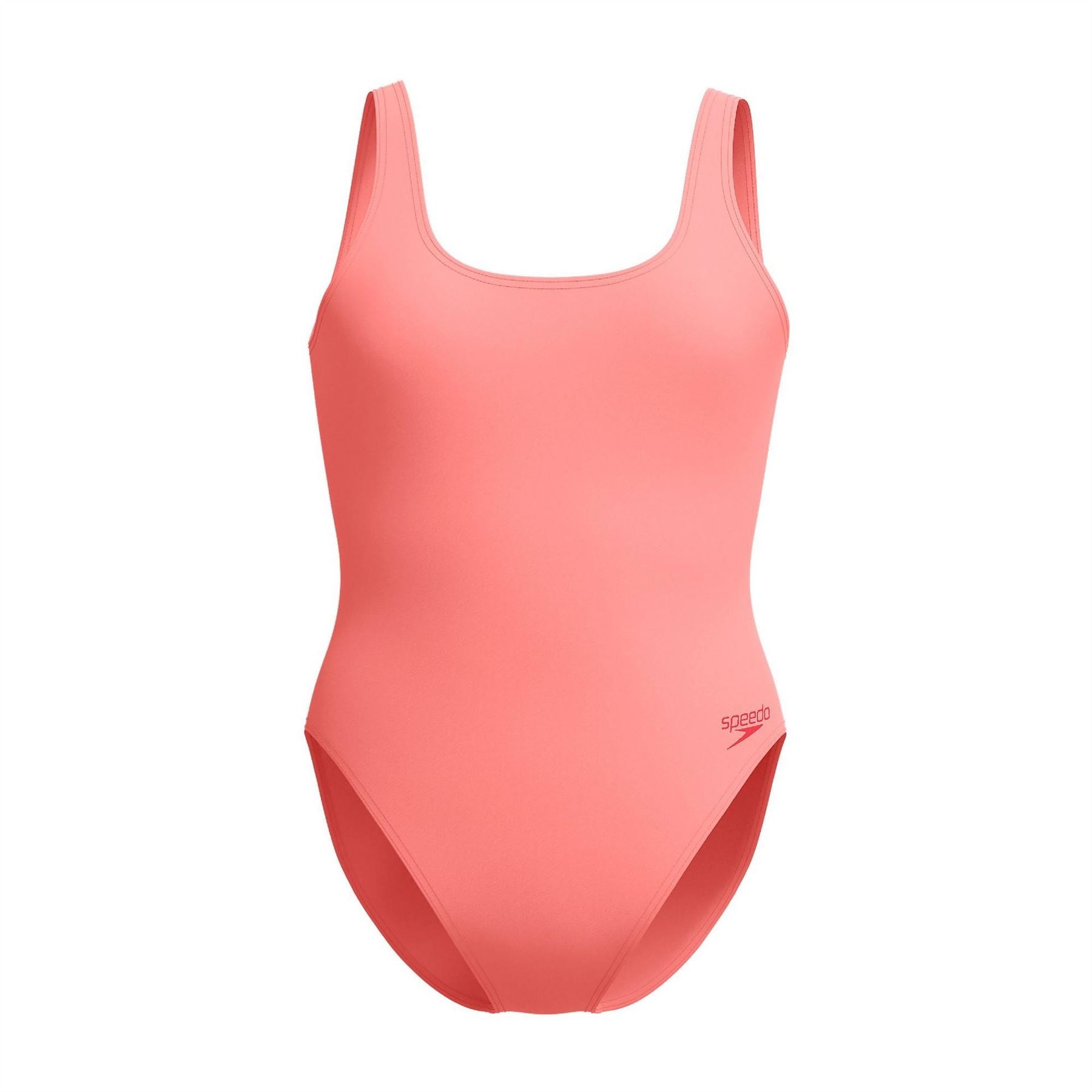 Speedo Textured Deep U Back High Leg One Piece Swimsuit