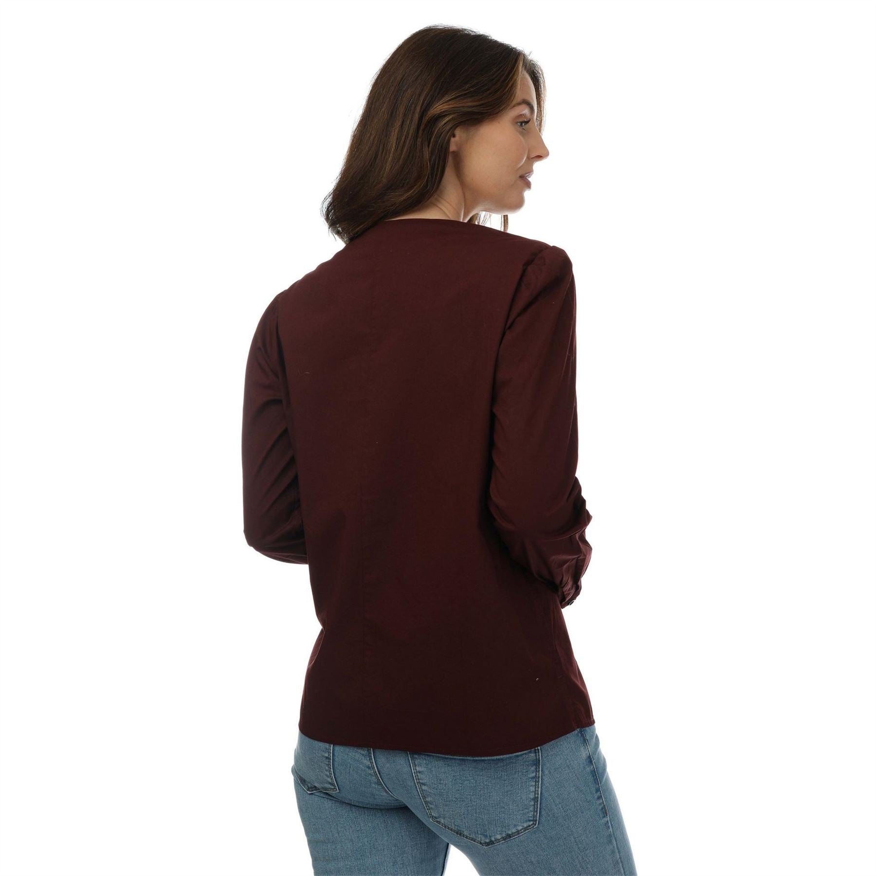 DOCKERS V Neck Long Sleeve Regular Fit Blouse