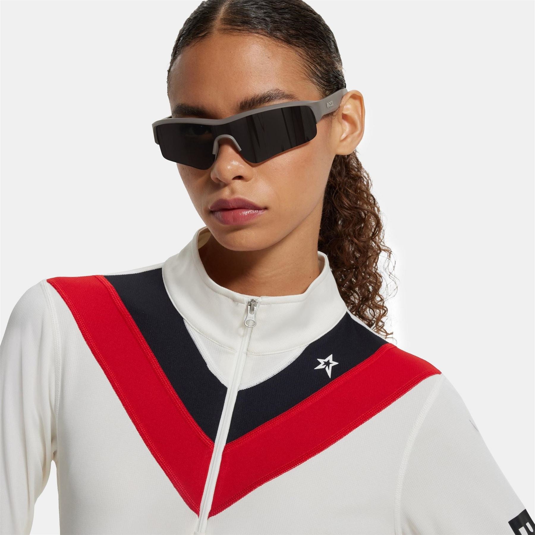 Boss Color Block Ribbed Cuff Ski Jacket