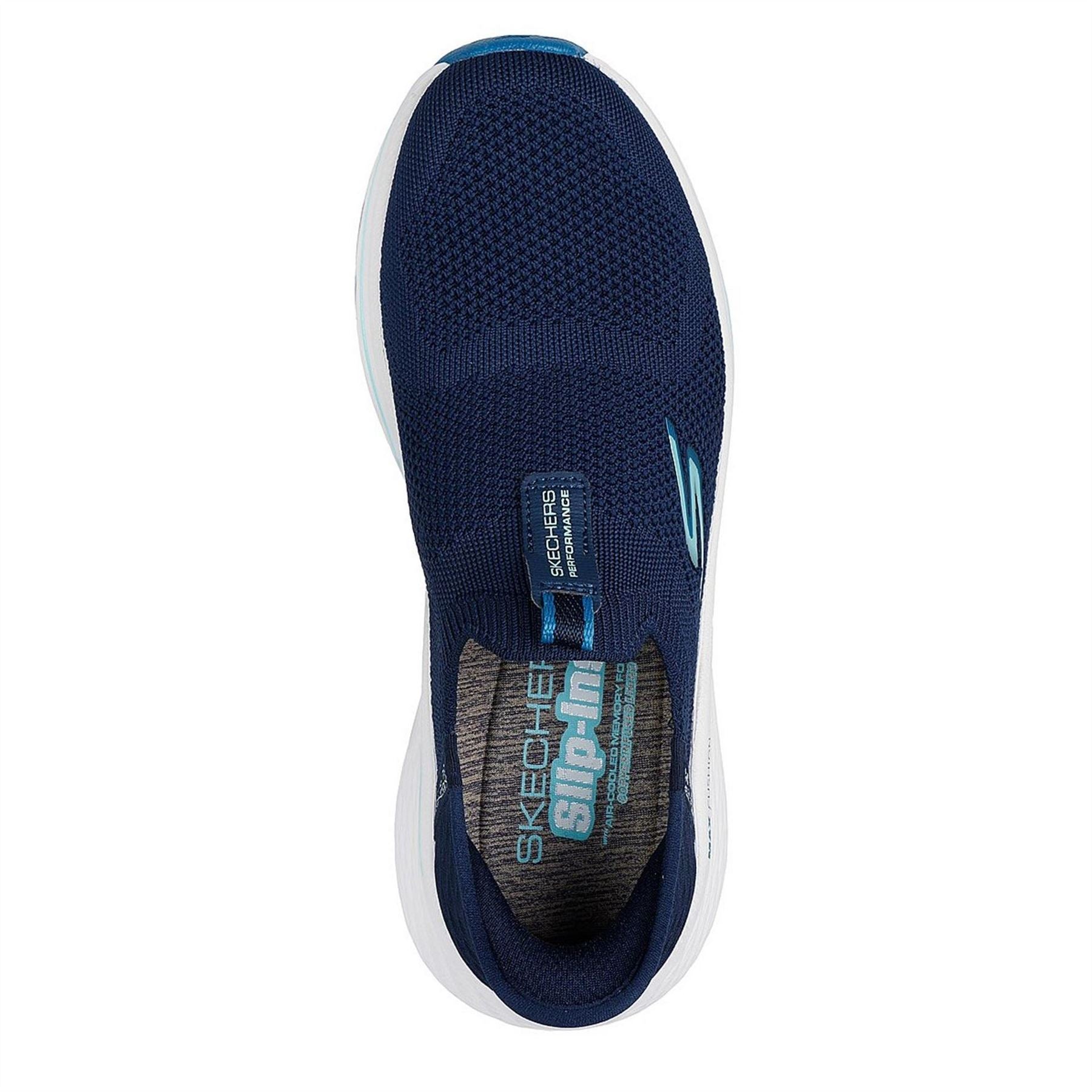 Skechers Womens Engineered Knit Stretch Fit Slip On Runners
