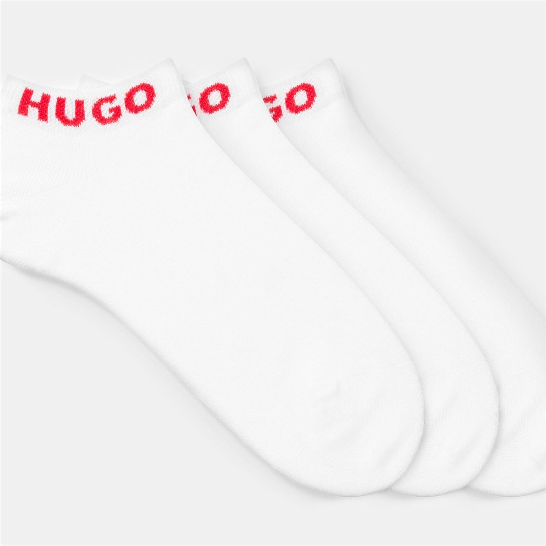 Hugo Pack Logo Cuff Ankle Socks