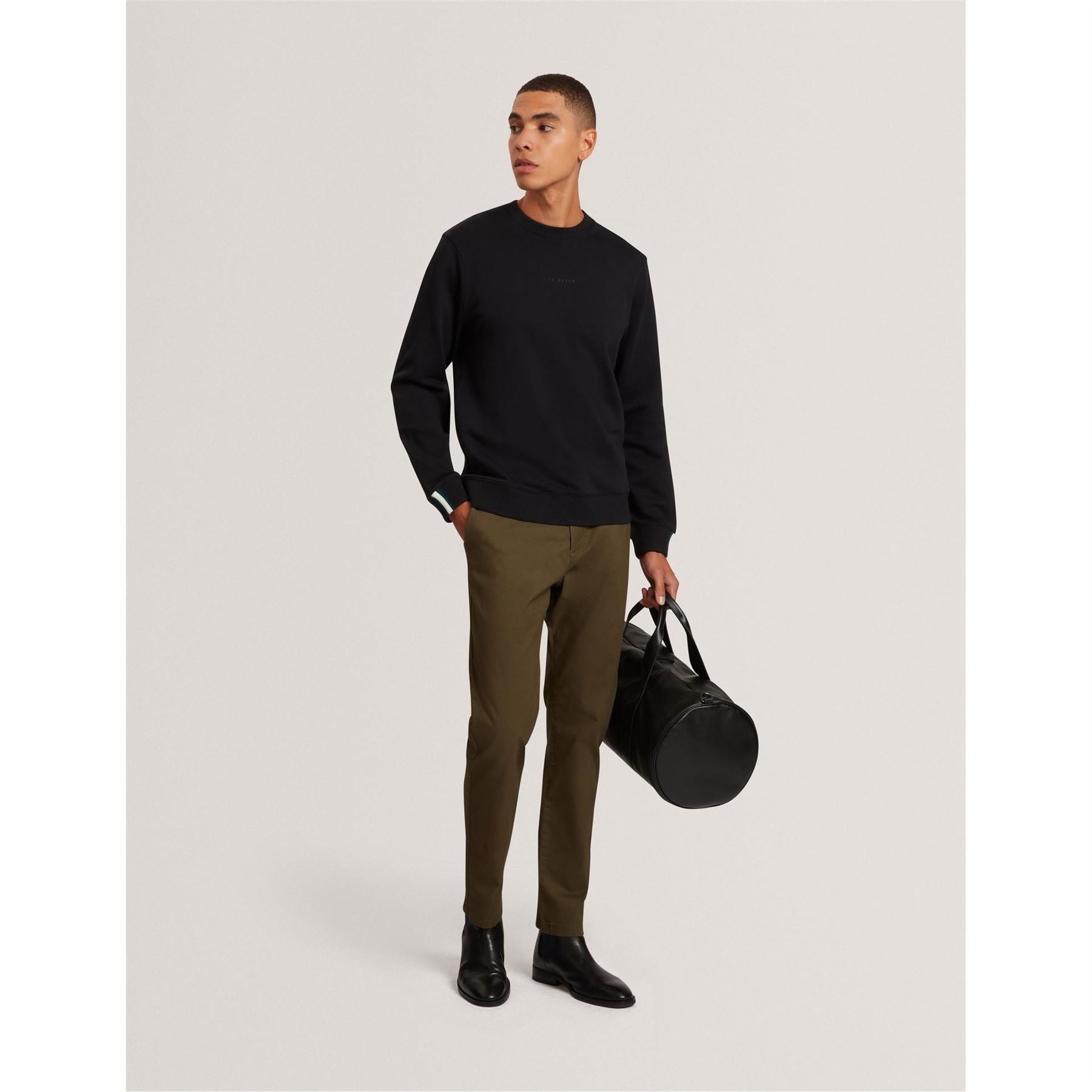 Ted Baker Long Sleeve Crew Neck Jersey Athletic Top