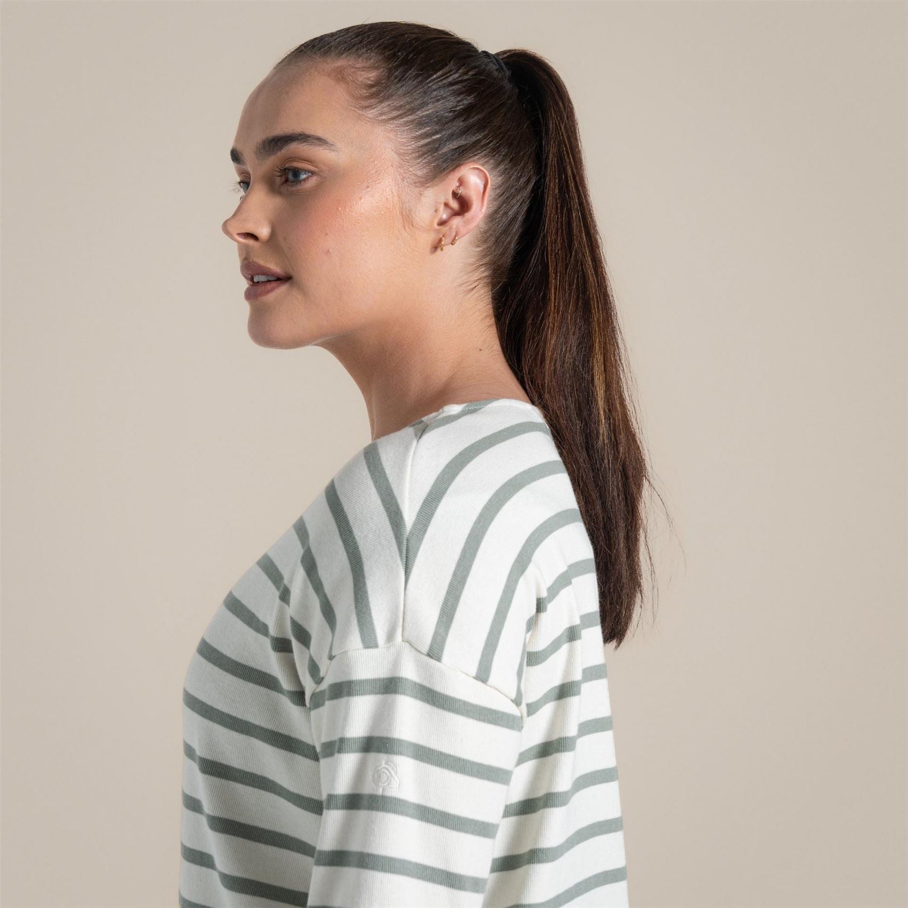 Craghoppers Sinead Boat Neck Long Sleeve Drop Shoulder Jersey Top