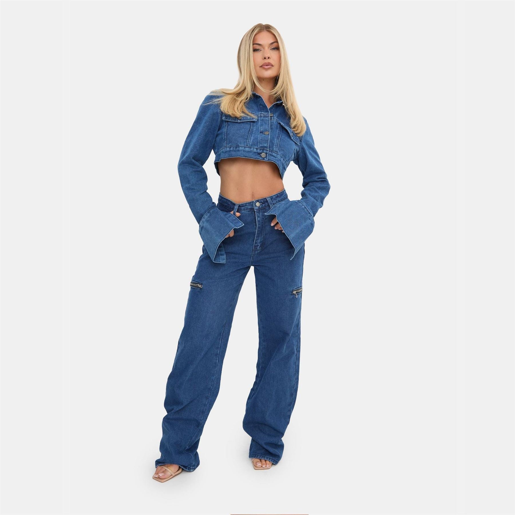 I Saw It First Detail Wide Leg Jeans
