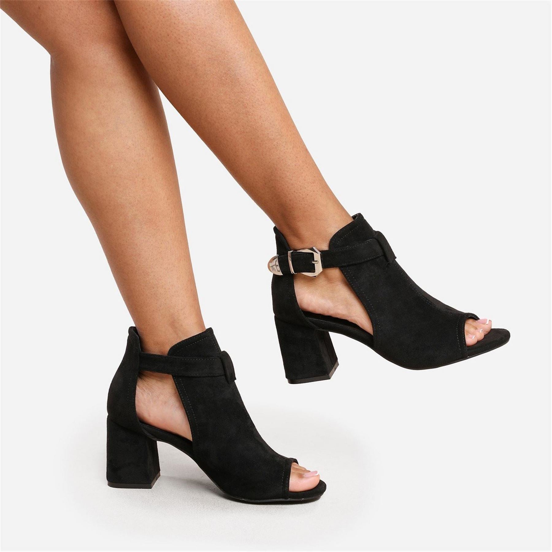 Wheres That From Ankle Peep Toe Block Heel Boots