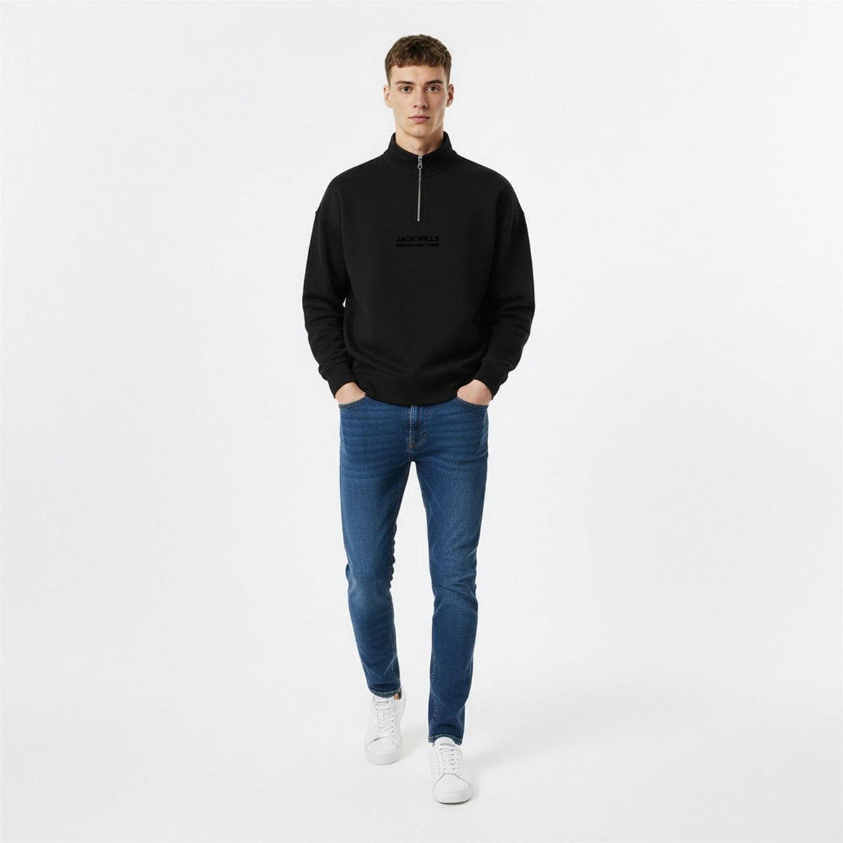 Jack Wills Slouch Quarter Zip Top