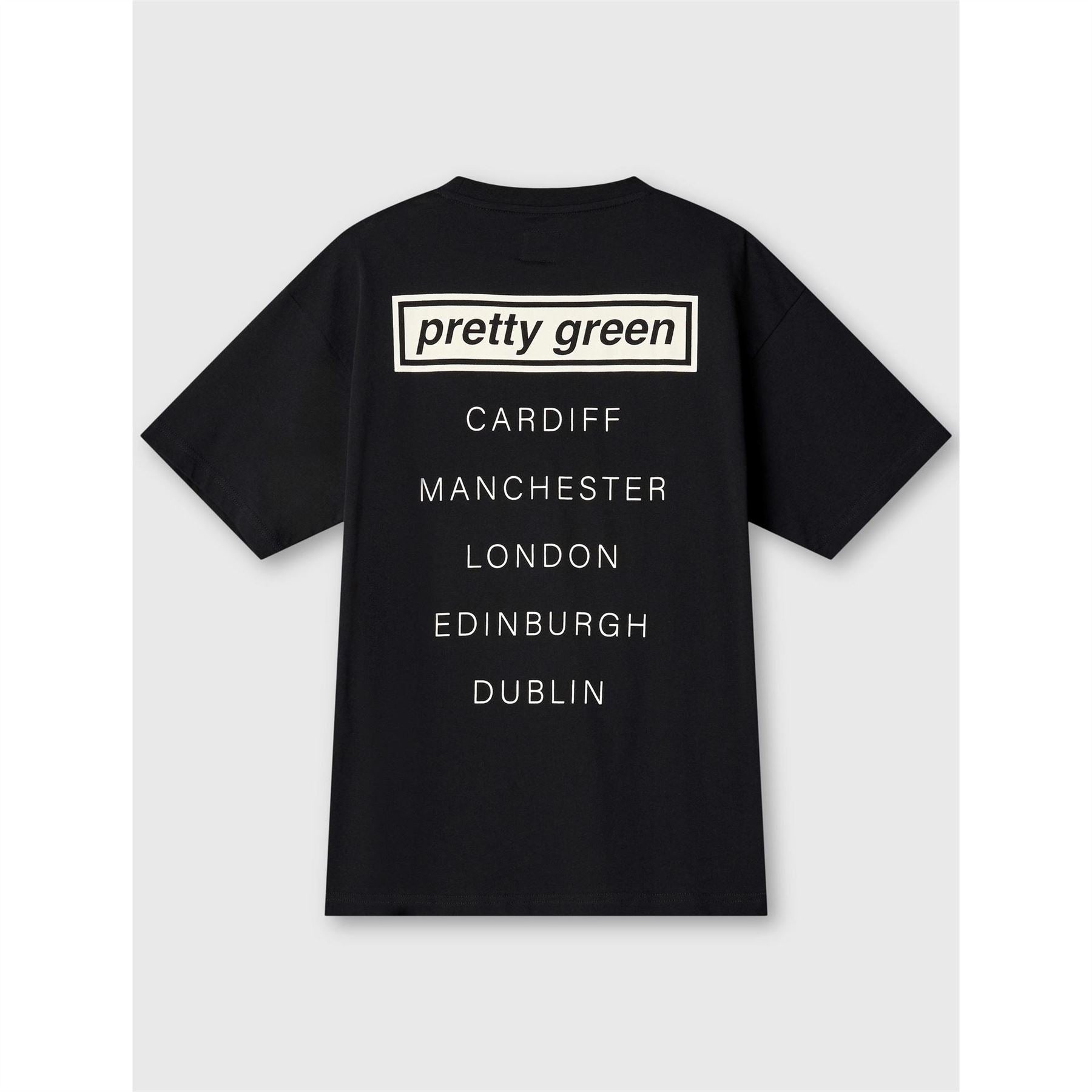 Pretty Green Porsche Live Forever Tour Lettering Graphic Crew Neck Short Sleeve T-Shirt