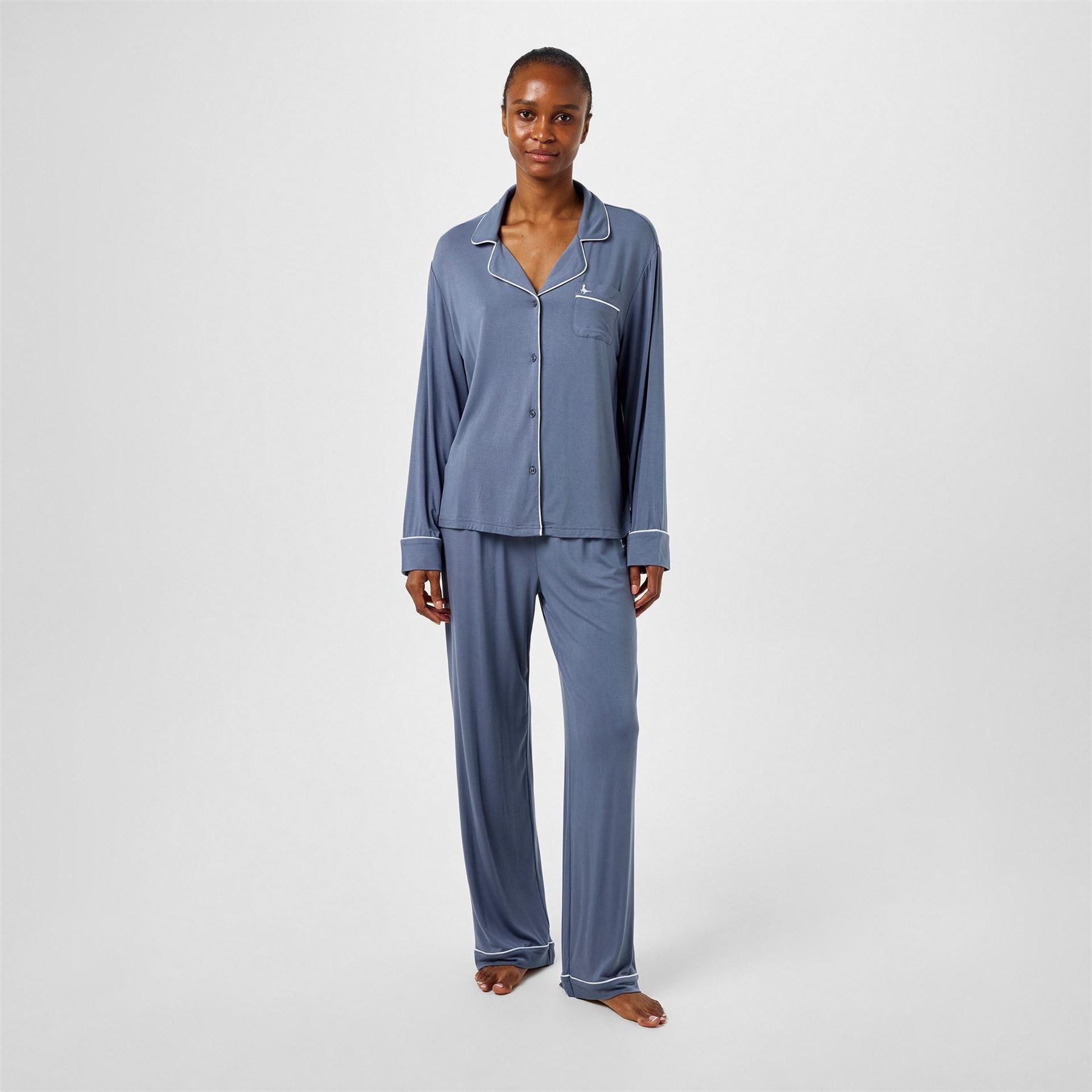 Jack Wills Collared Neck Long Sleeve Pyjama Set