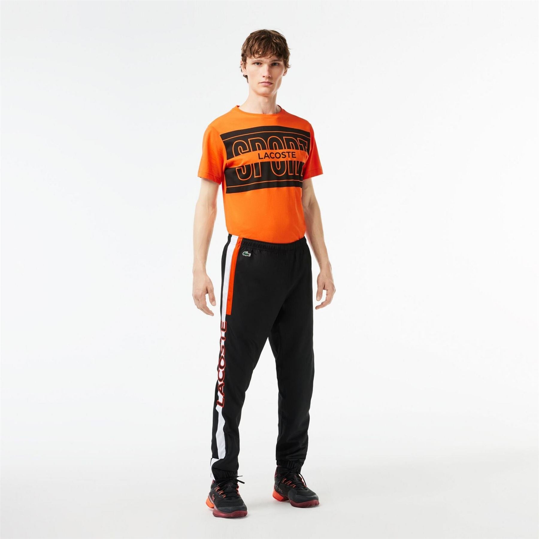 Lacoste Vertical Logo Color Block Slim Cut Track Pants