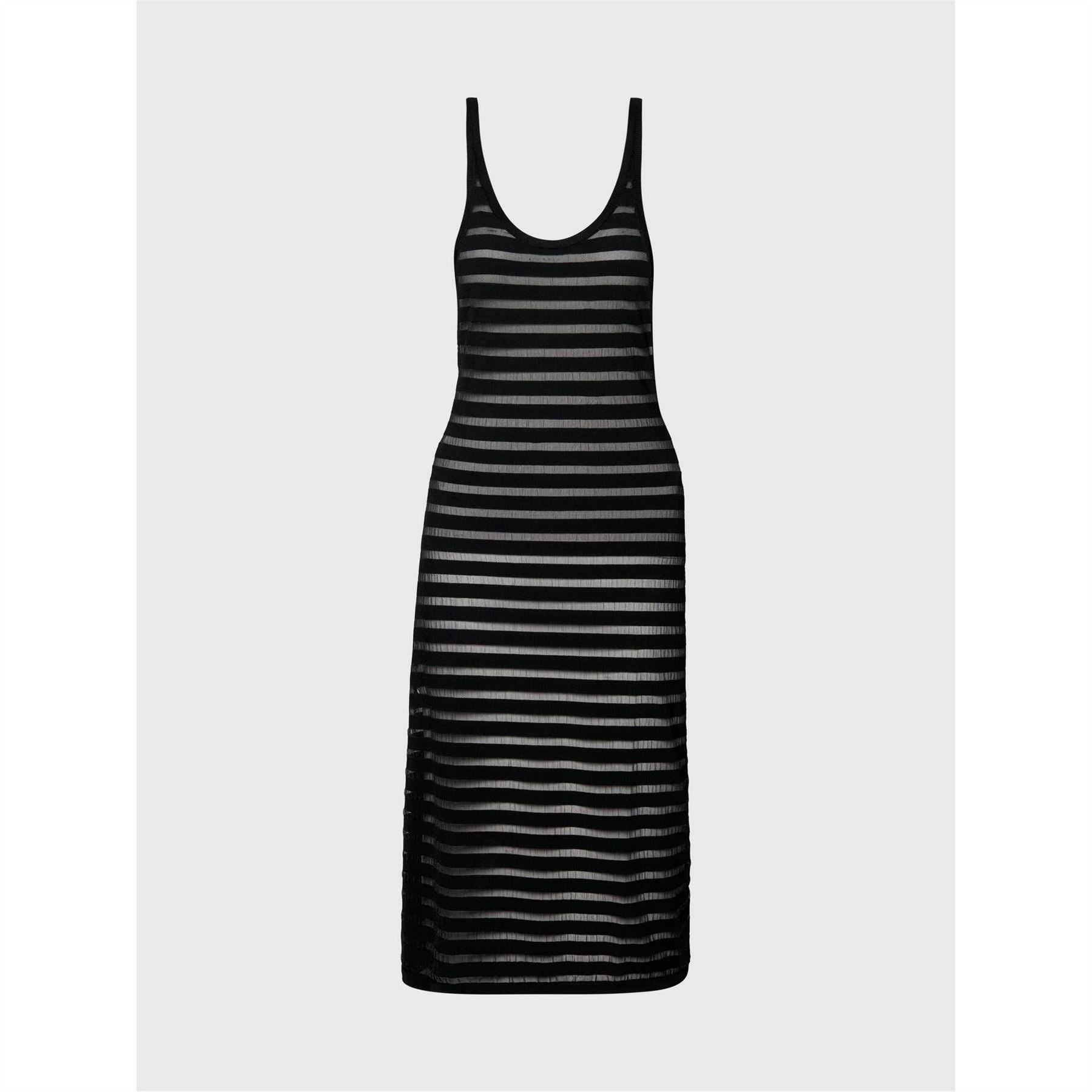 Calvin Klein Sheer Stripe Swimming Dress