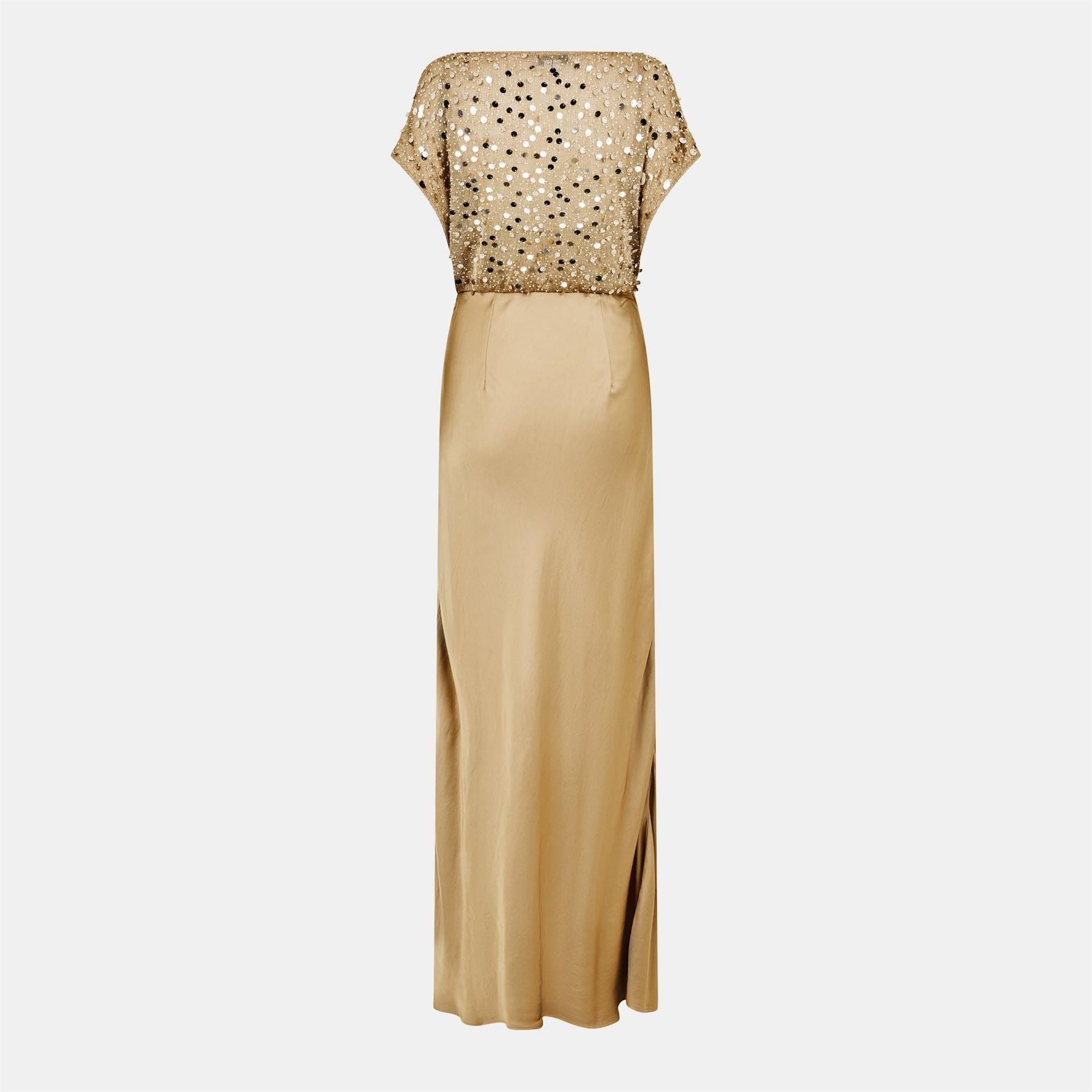 Never Fully Dressed Sequin Elodie V-Neck Maxi Gown Dress