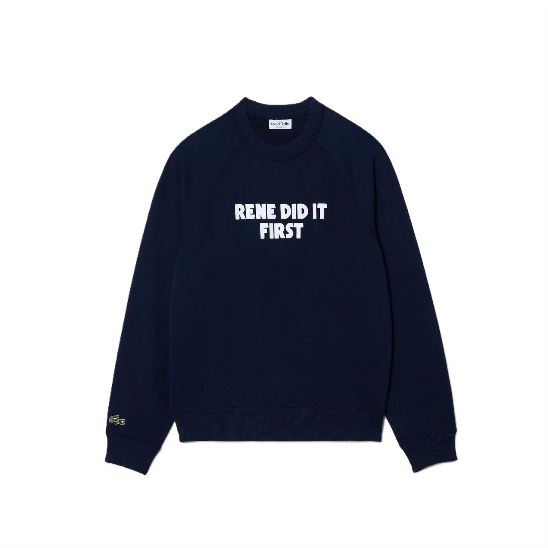 Lacoste Regular Fit Crew Neck Lettering Sweater