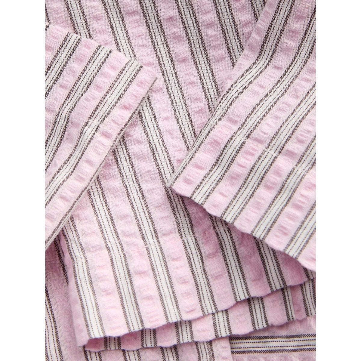 JJXX Zoe Seersucker Long Sleeve Tie Blouse