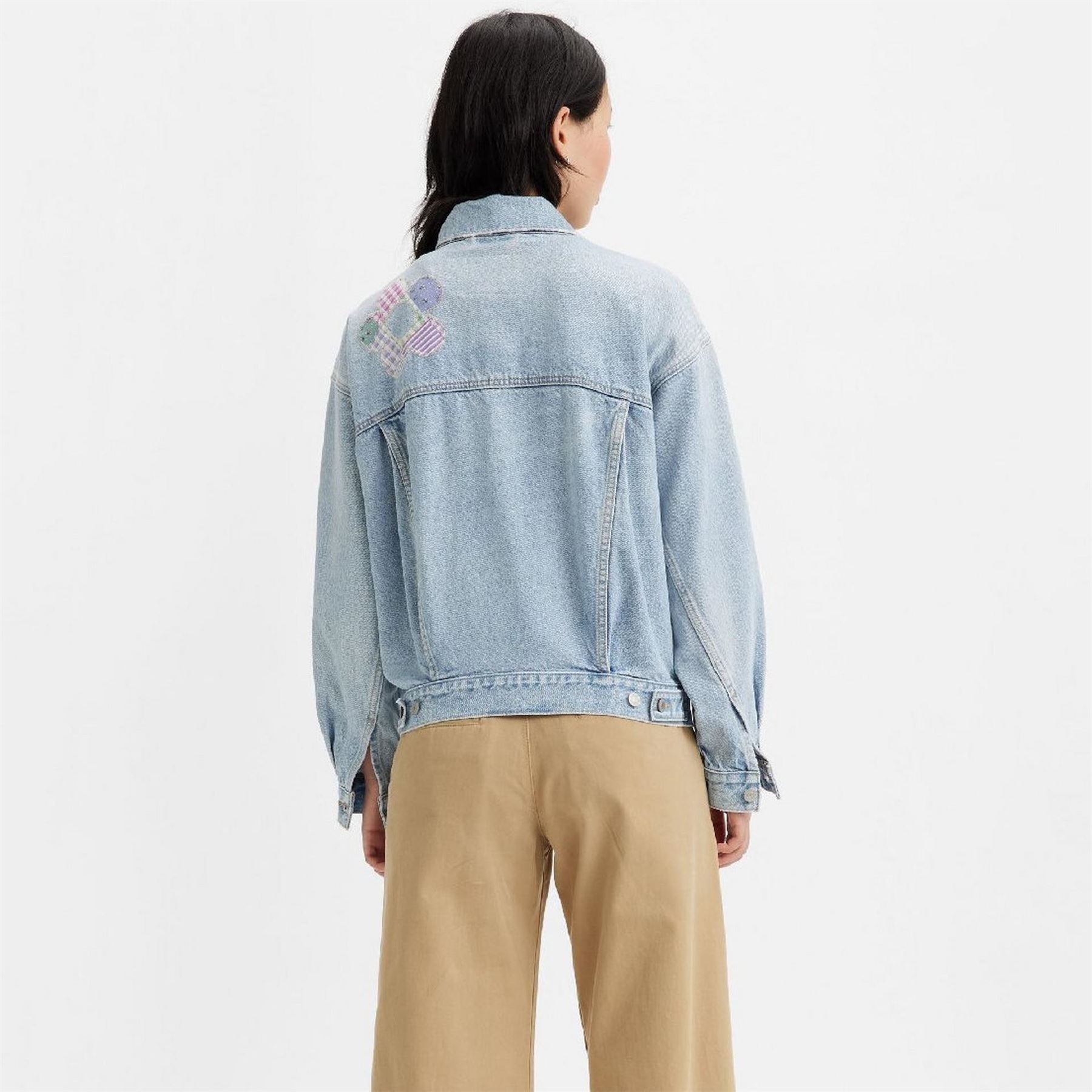 Levis Fresh As A Daisy Patchwork Trucker Denim Jacket
