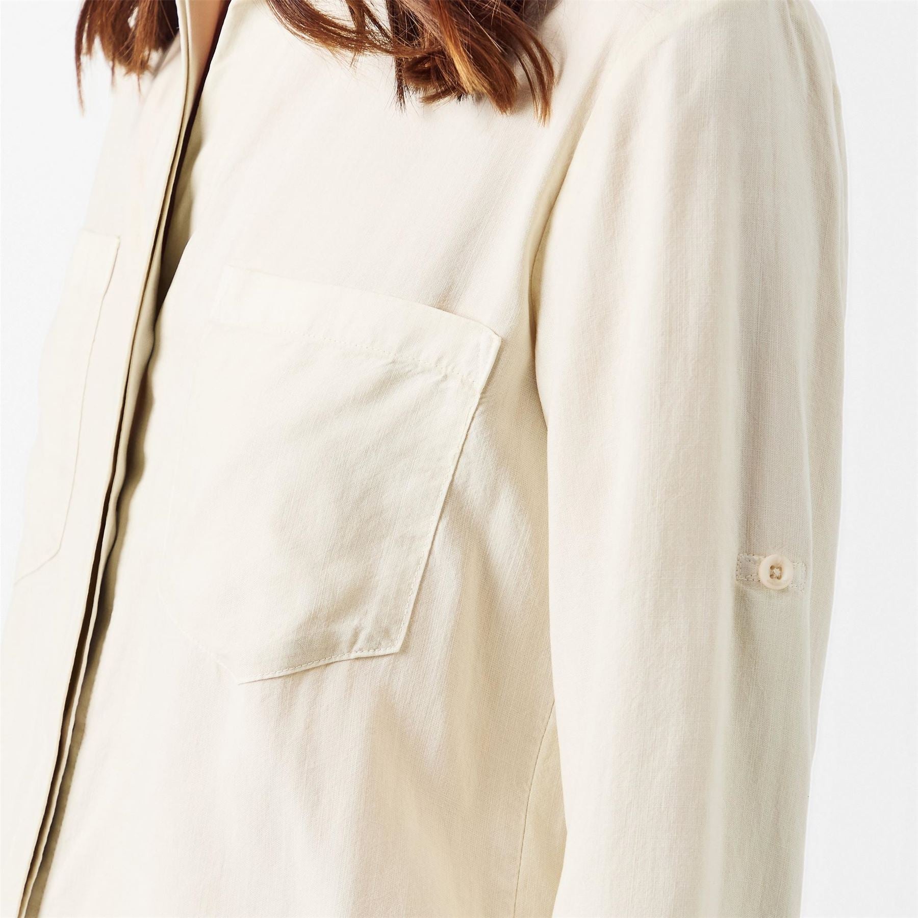 Bella Dahl Back Slit Relaxed Fit Three Quarter Sleeve Shirt