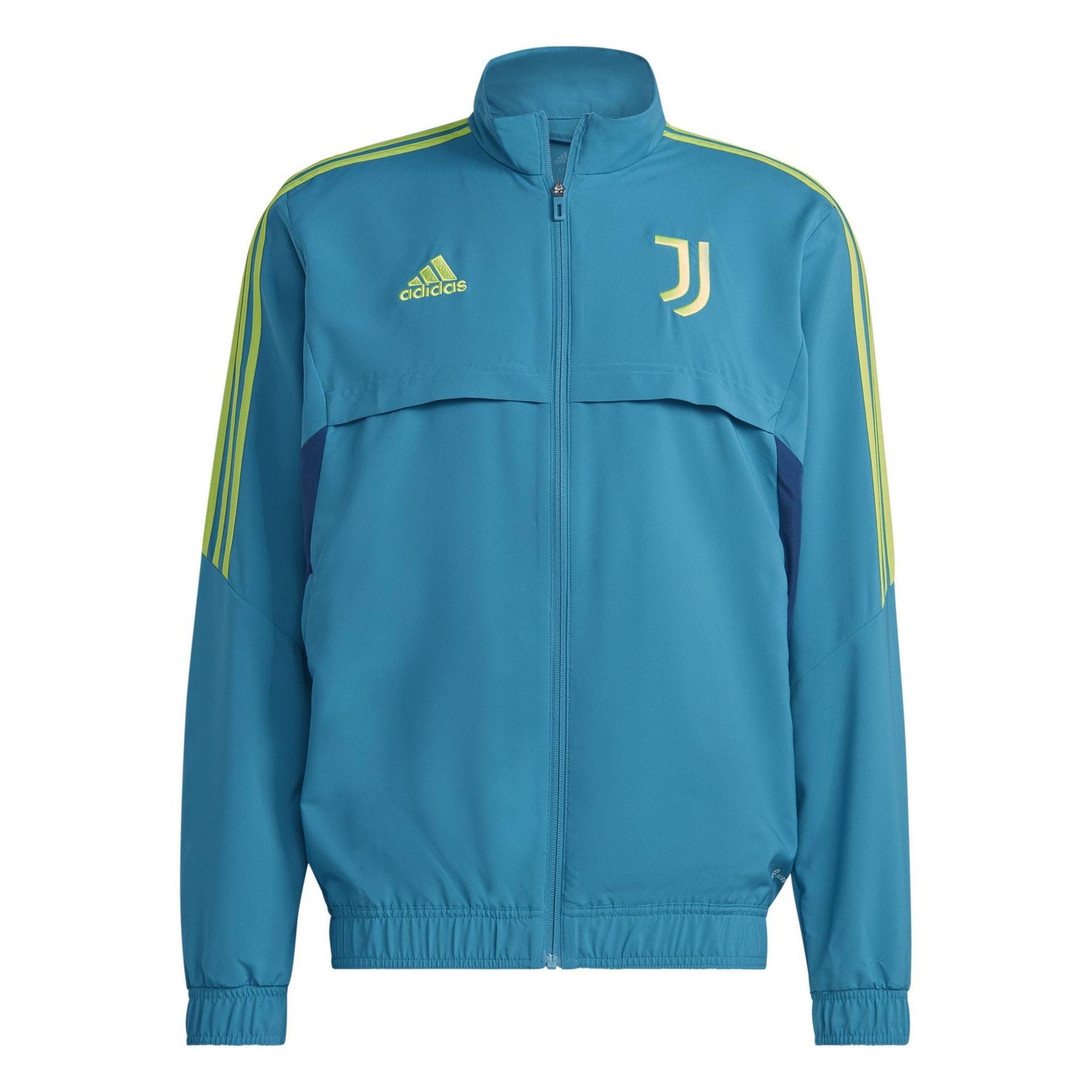 adidas Juve Solid Patterned Zipped Pocket Track Jacket