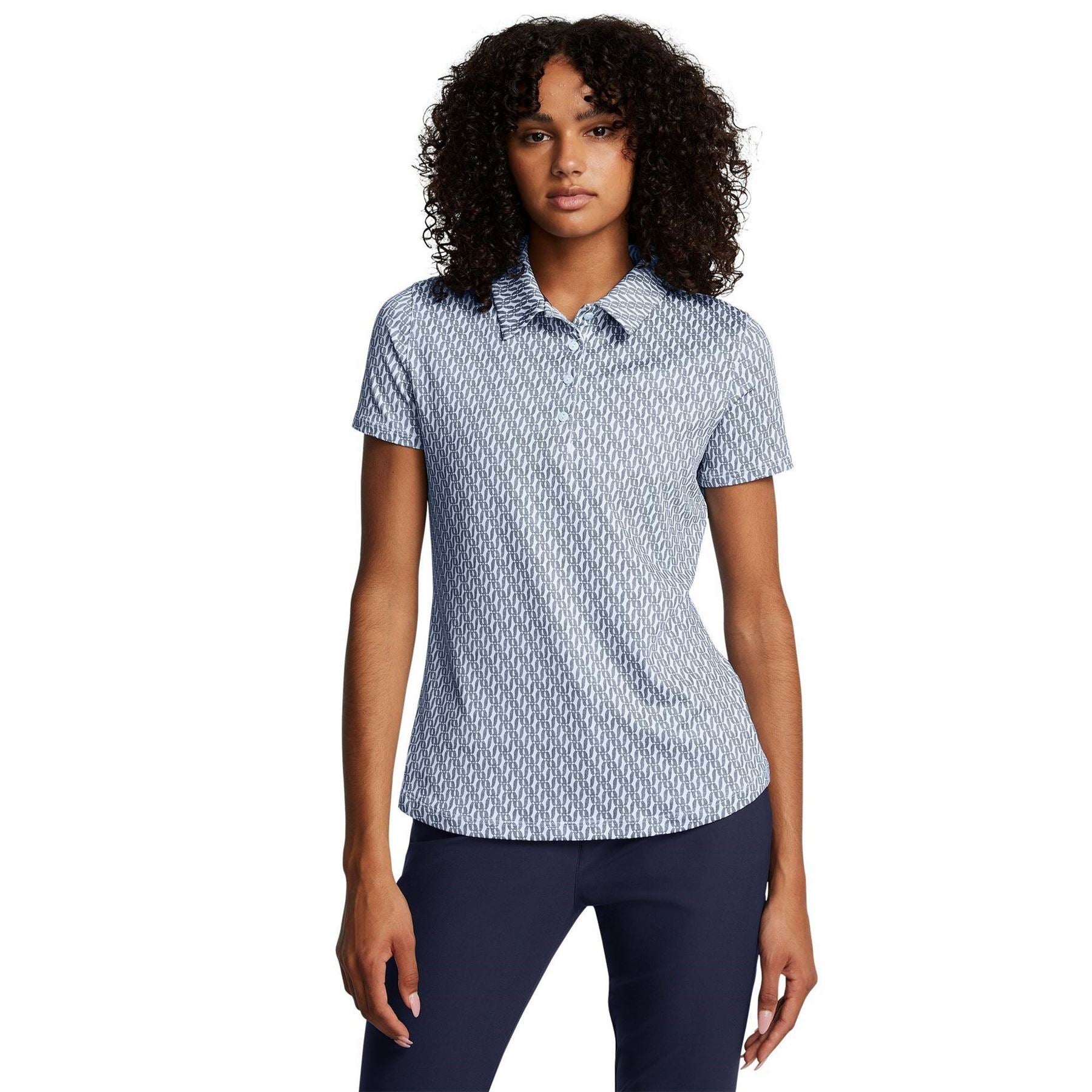 Under Armour Printed Collared Neck Short Sleeve Polo Shirt