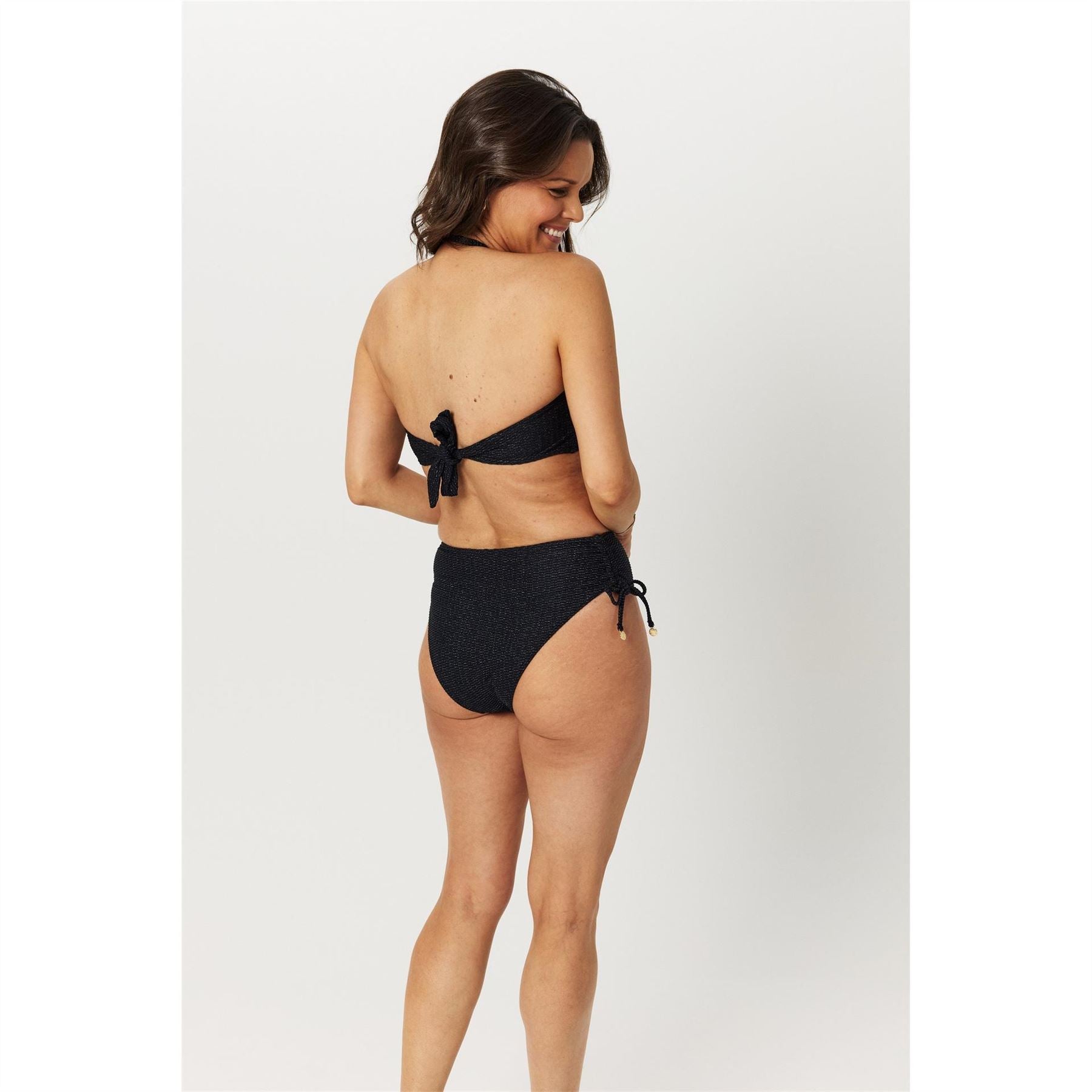 Biba Gathered High Leg Bikini Bottoms