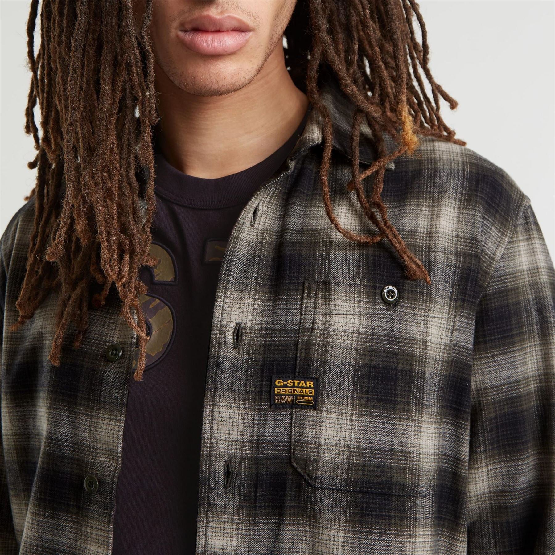 G Star Bristum Checked Long Sleeve Patterned Shirt