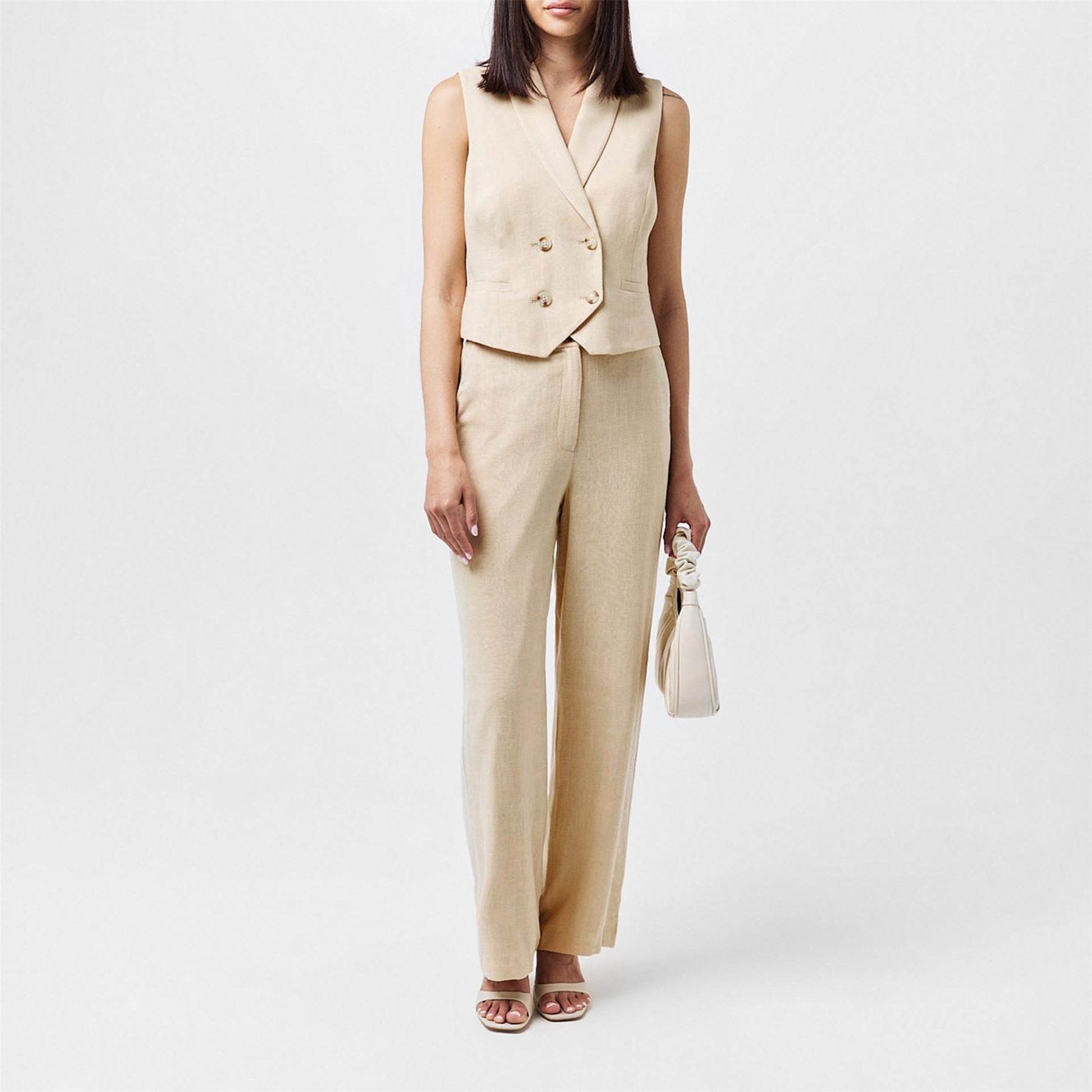 Nobodys Child Solid Patterned Straight Trousers