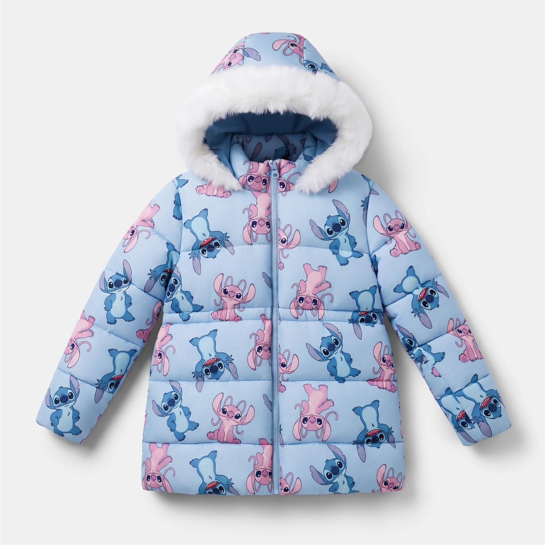 Character Disney Hooded Long Sleeve Short Puffer Jacket
