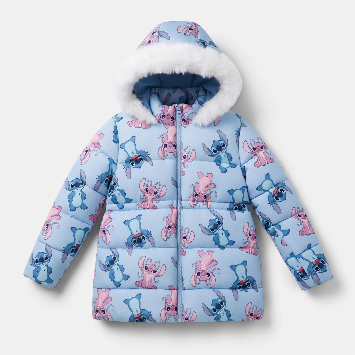 Character Disney Hooded Long Sleeve Short Puffer Jacket