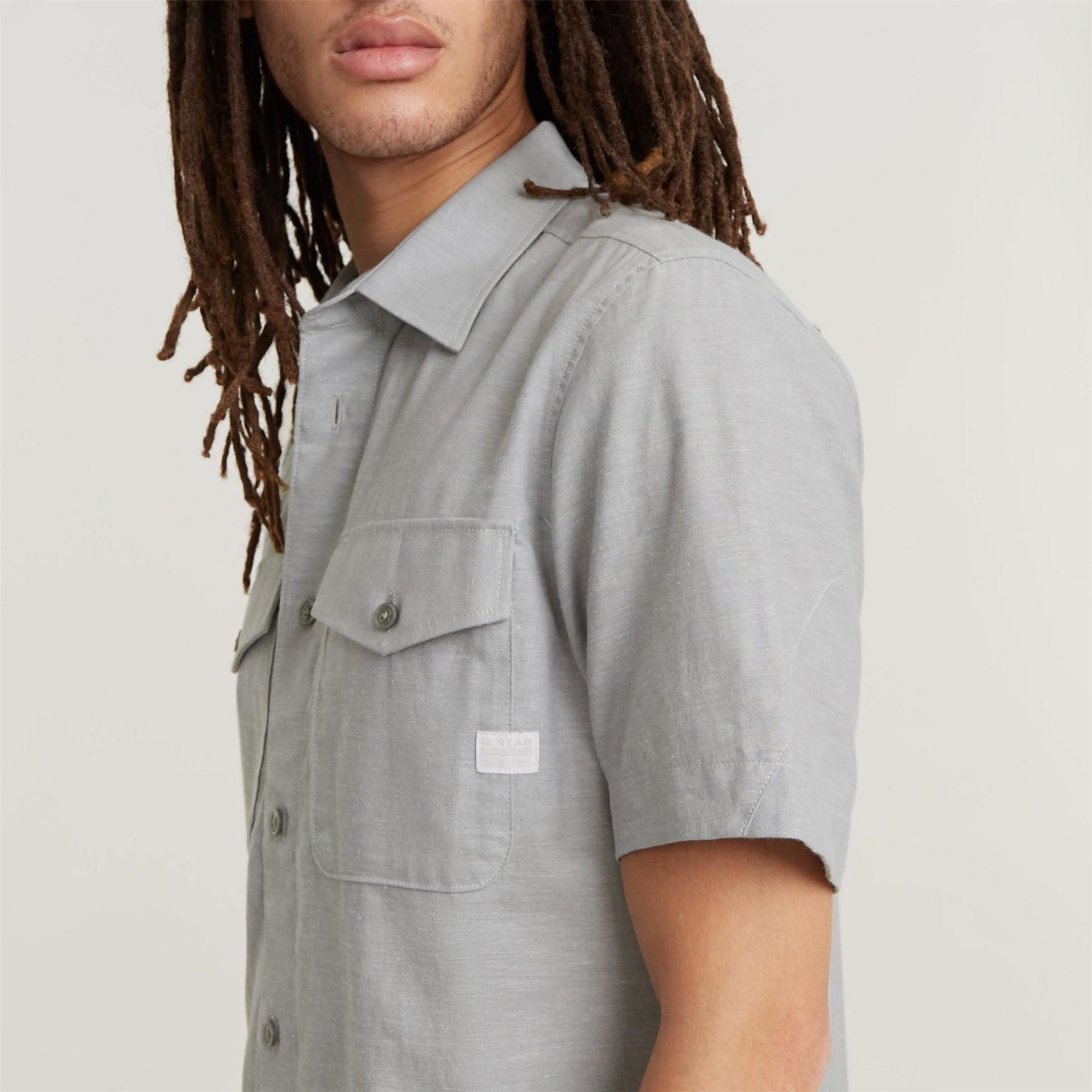 G Star Marine Slim Short Sleeve Oxford Shirt